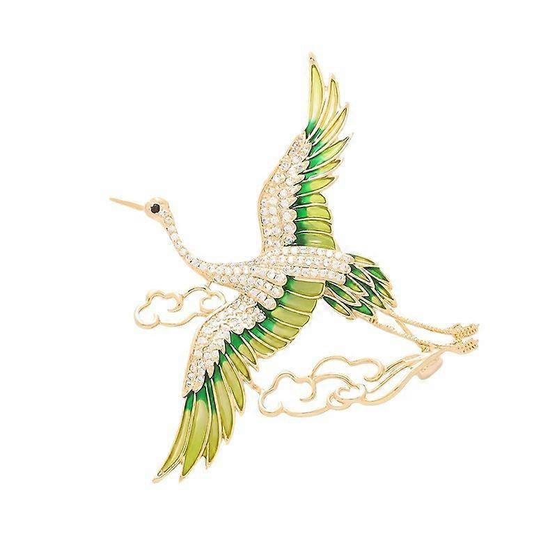 Brooch, Ancient Style Cloud Crane Elegant Versatile Accessory for Qipao & Western Outfit
