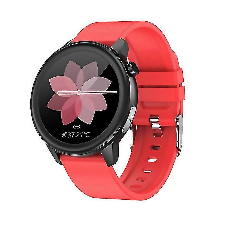 For Loaniy E80 13 Inch Heart Rate Detection Smart Watch Color Silicone Red