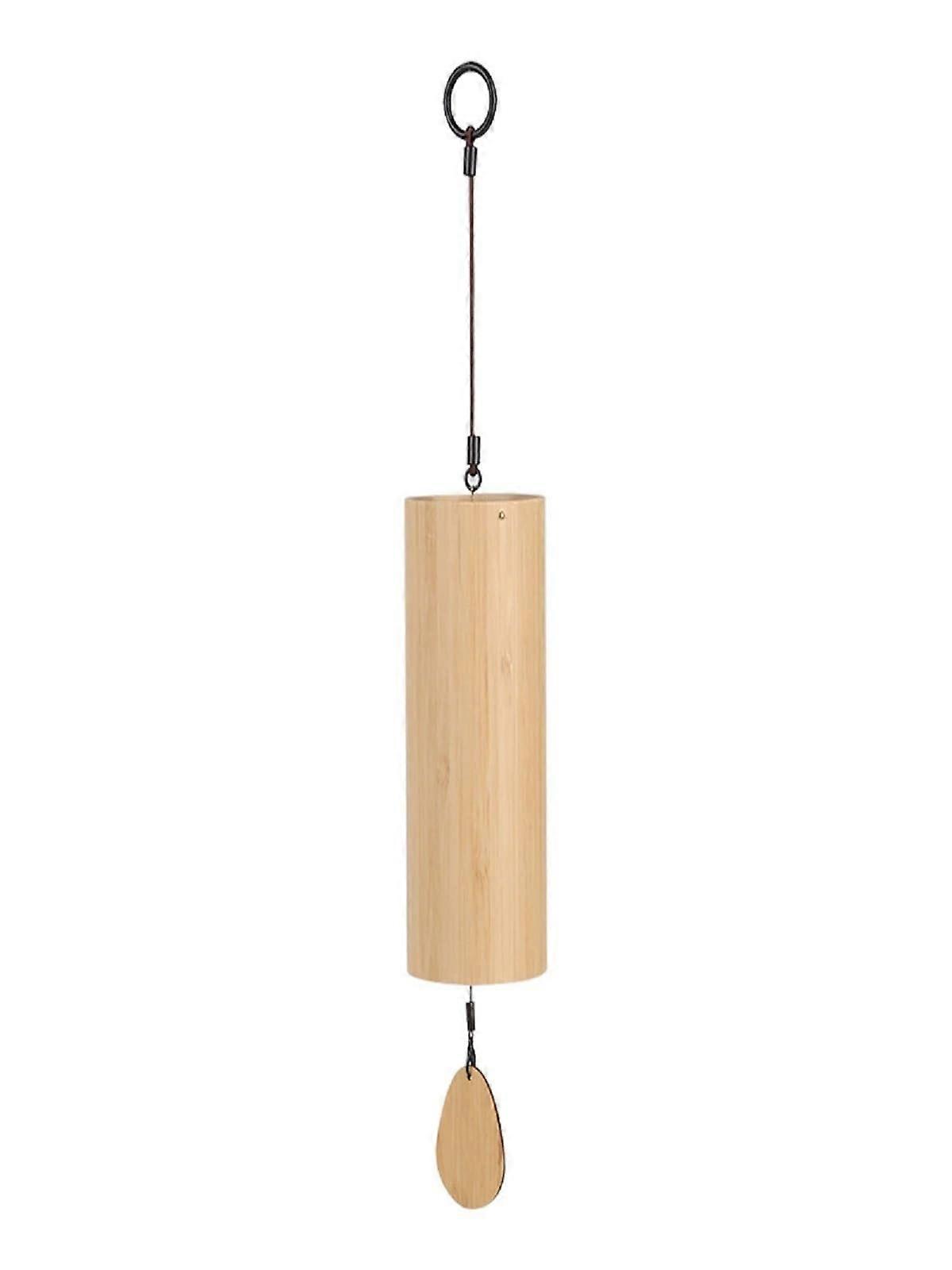 Bamboo Wind Chime Handcrafted Pendant Natural Wind Charm Hanging Decoration For Home Window Decor