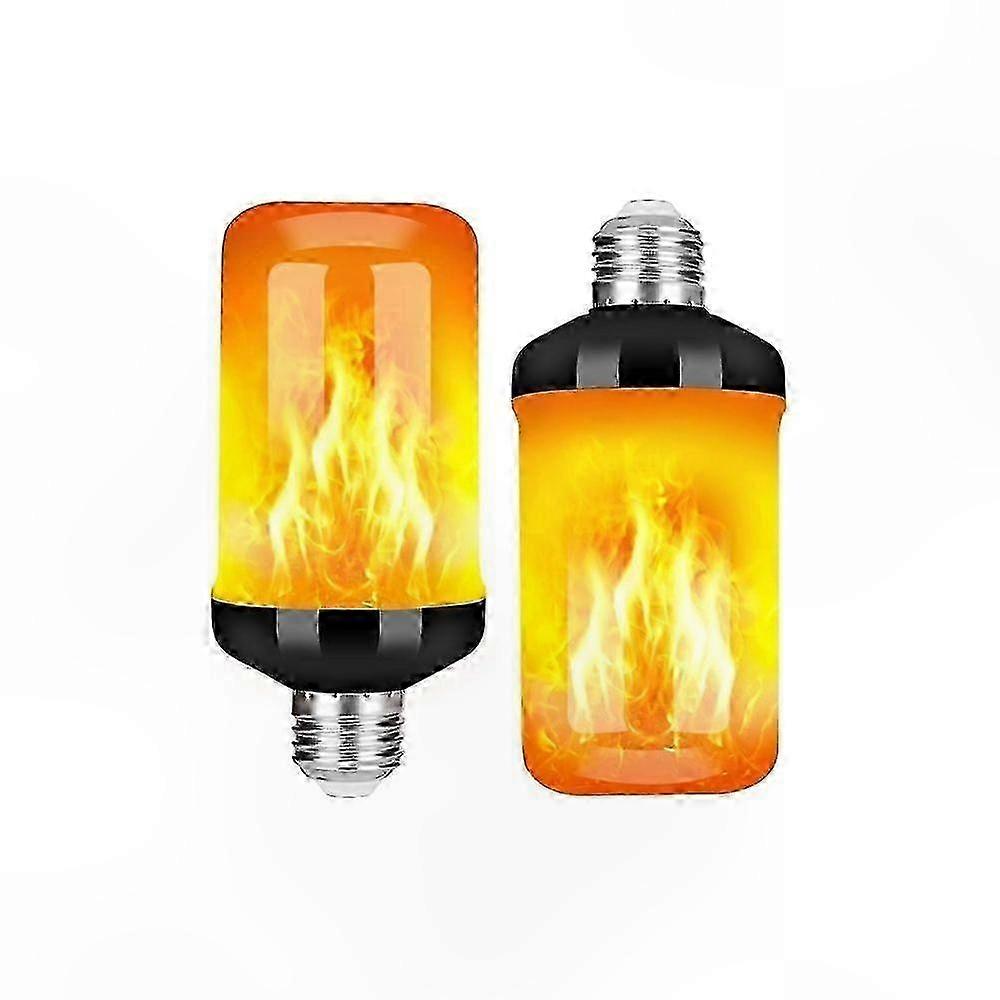 Flickering Flame LED Light Bulb - E26/E27 Base, 3W Orange Fire Effect with 4-Mode Upside Down Animation (1 Pack)