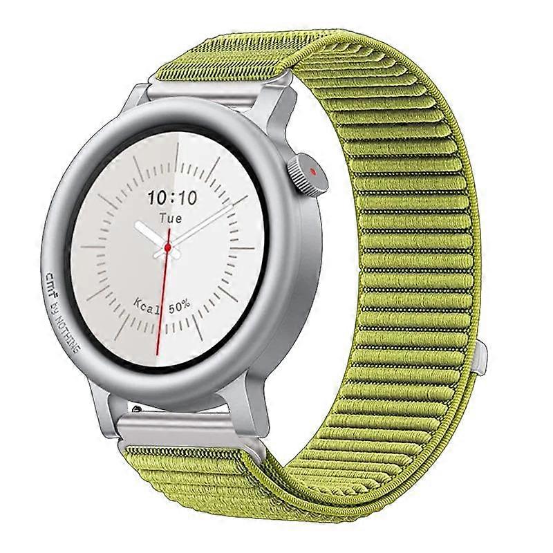 Woven Nylon Hook And Loop Fastener Metal Interface Watch Band For CMF Watch 3 Pro