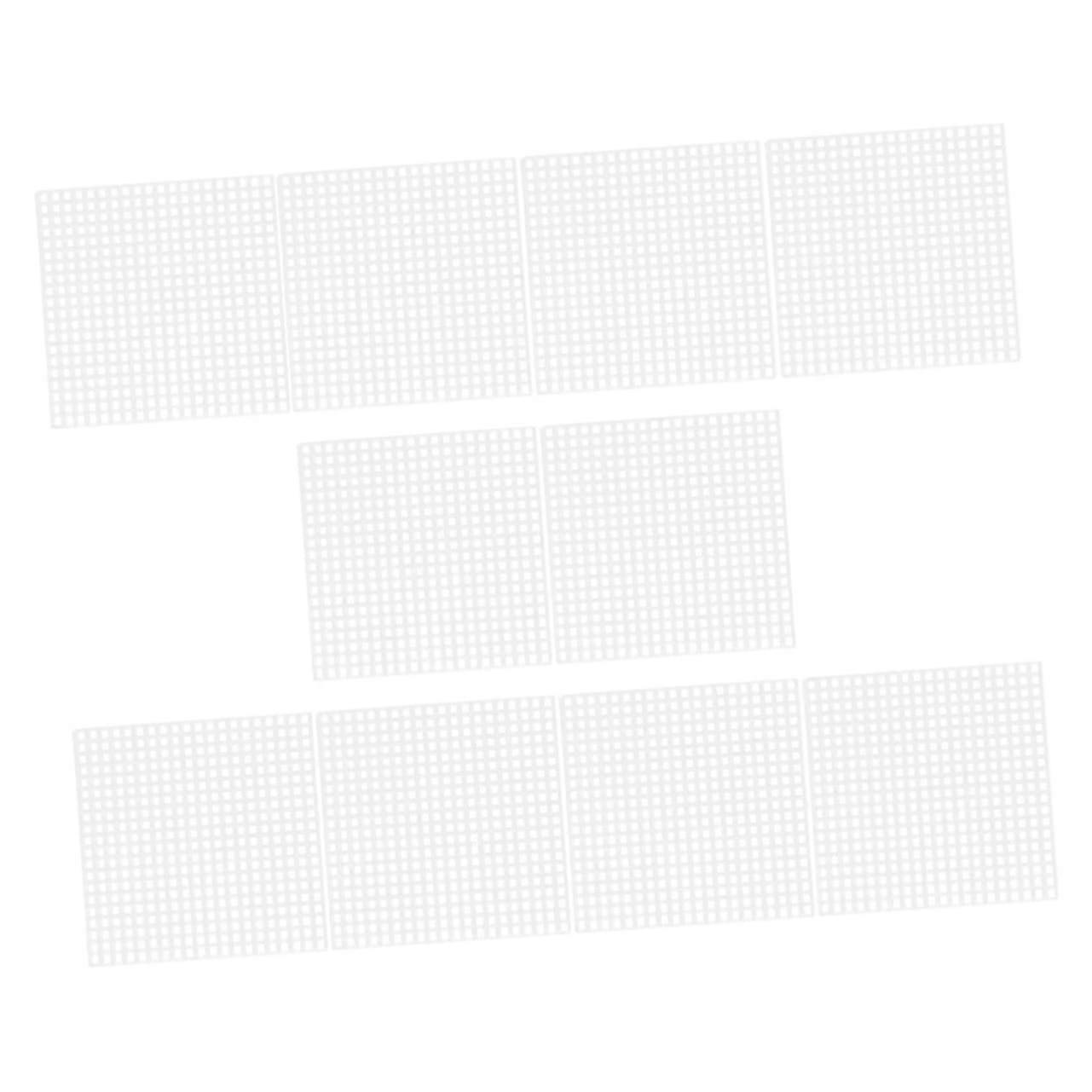 Plastic Cross Stitch Canvas 20 Pieces Embroidery Mesh Sheet DIY Mesh Material Sturdy Plastic Sheet