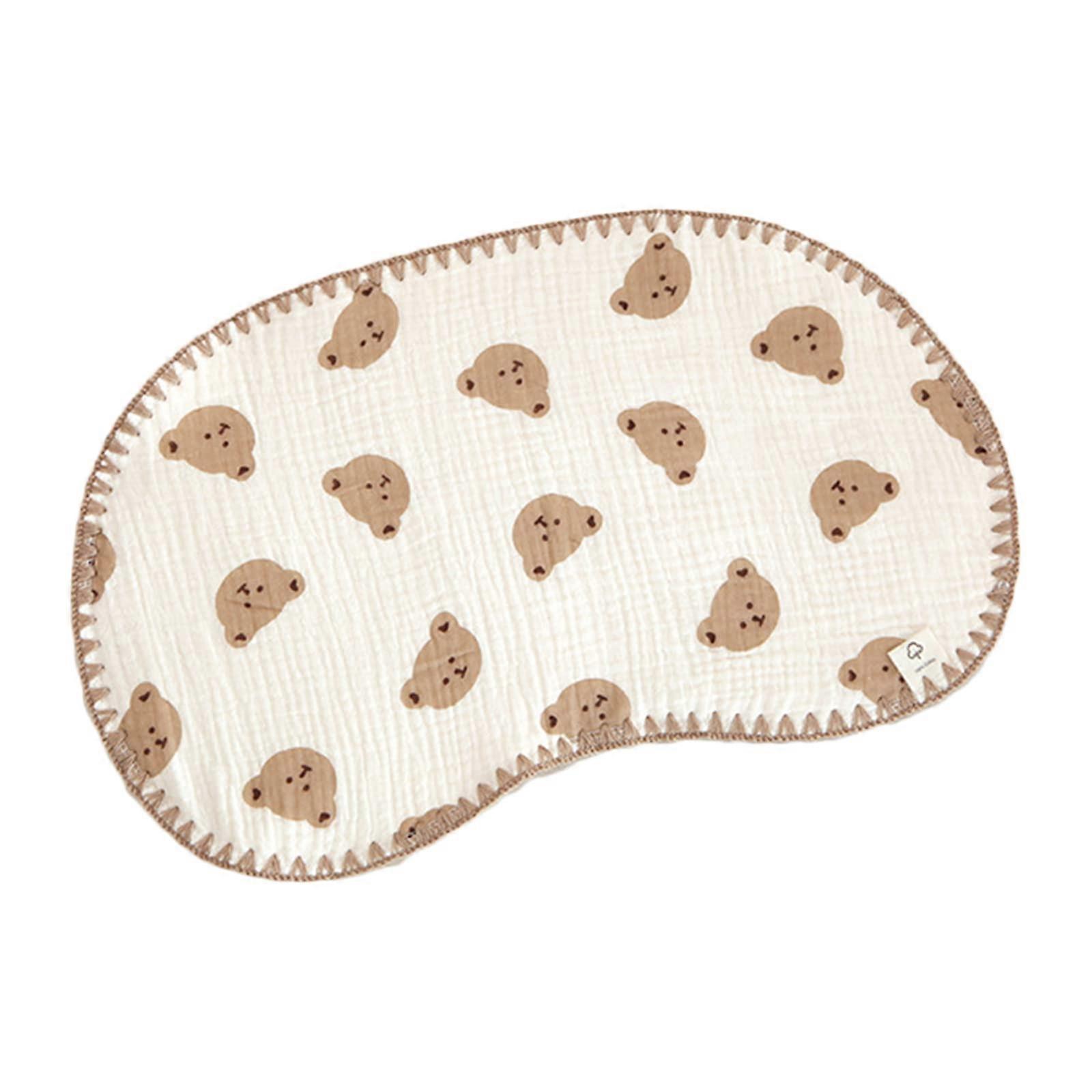 Portable Baby Pillow CloudShaped Breathable 10Layers Flat Pillow Bear Head Design MultiPattern