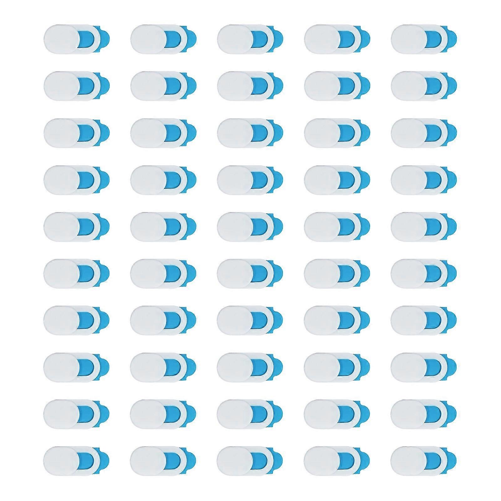 Pack Of 50 Black Laptop Webcam Covers Guard Slide Design Privacy Protector Thin ABS Plastic For Computer Phone Tablet PC  White