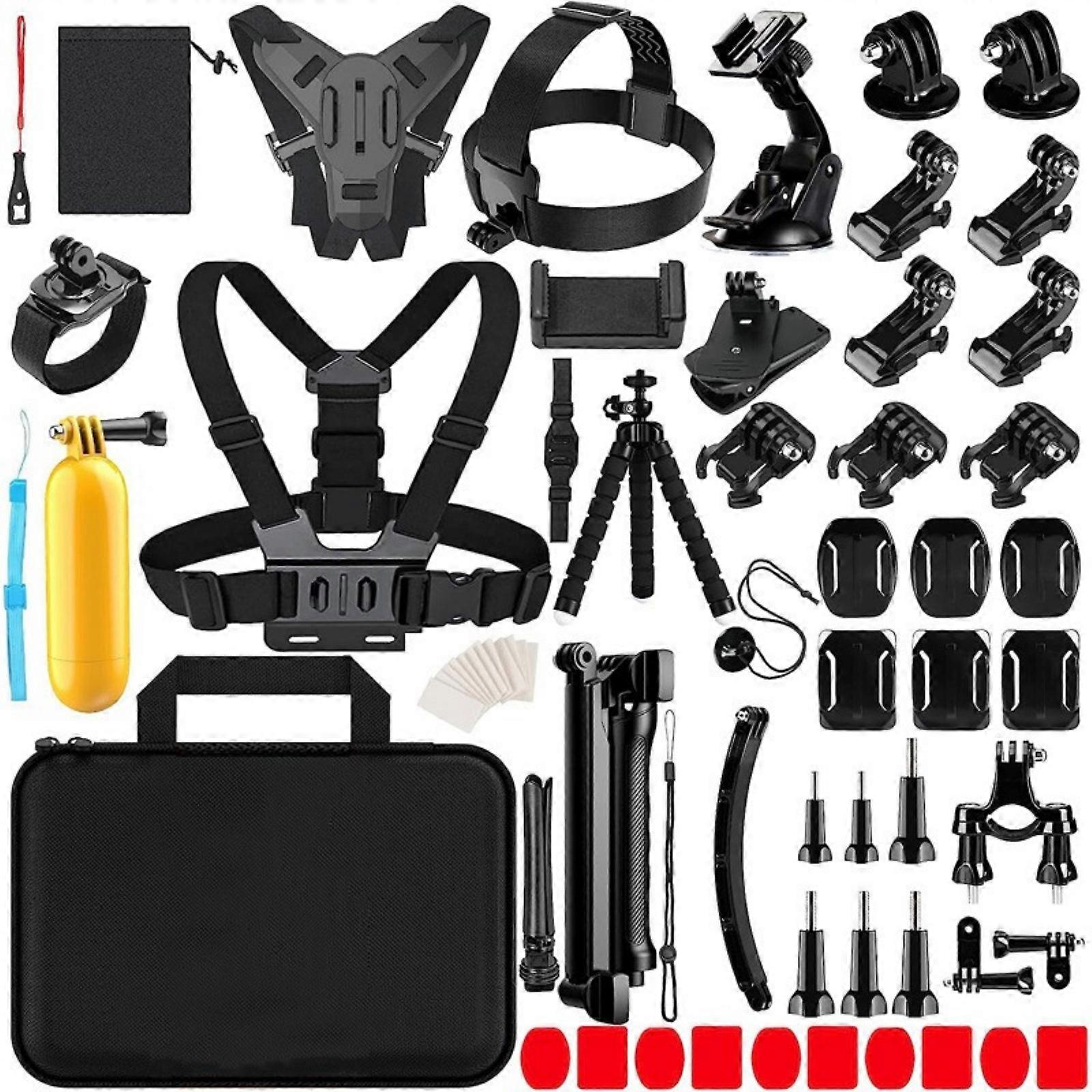 Comprehensive 64Piece Accessory for 13/12/11/10 Featuring Head Strap Chest Harness Flexible Mounting Solution Multicolor