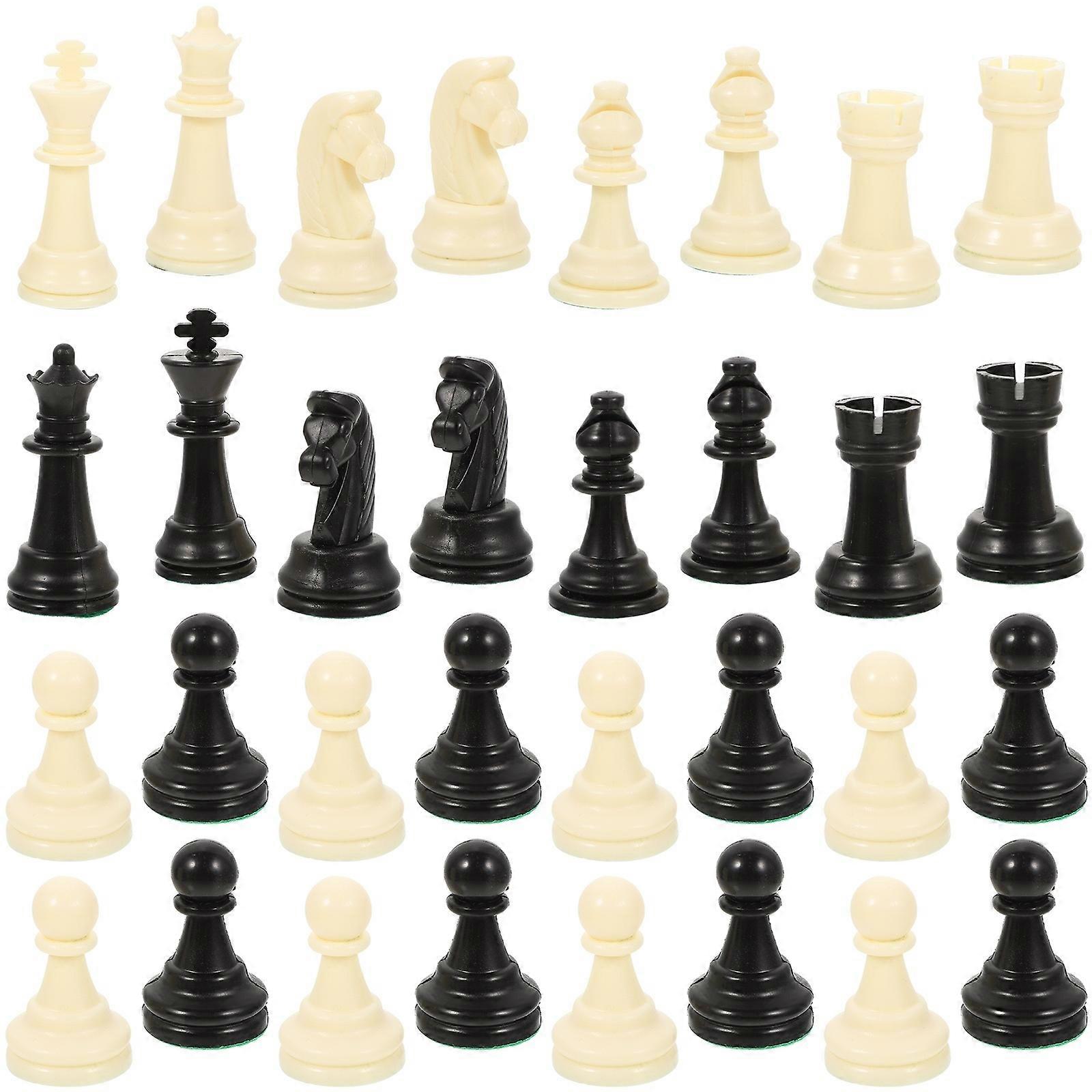 Chess Pieces Set Plastic Replacement Chess Pieces for Chessboard 1Set