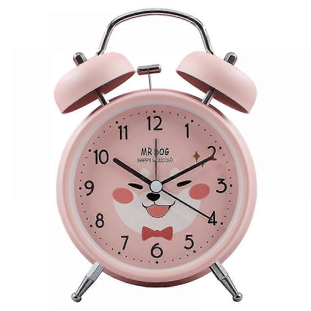 Student Alarm Clock, Animal Alarm Clock , Student Home Decoration Desktop Clock(pink) O