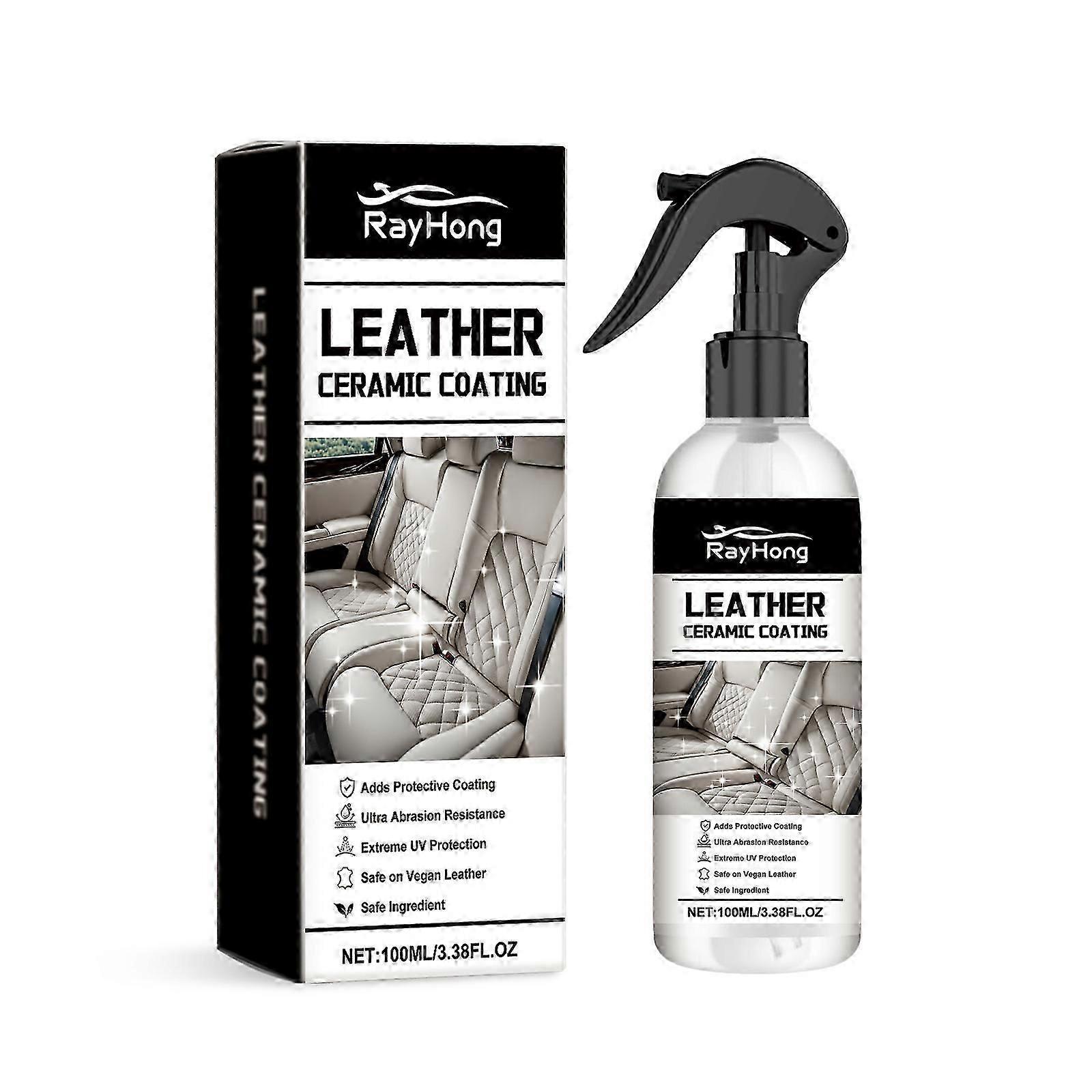 Leather Ceramic Coating Spray - 100ml Automotive Leather Cleaner , Protector for Decontamination , Maintenance