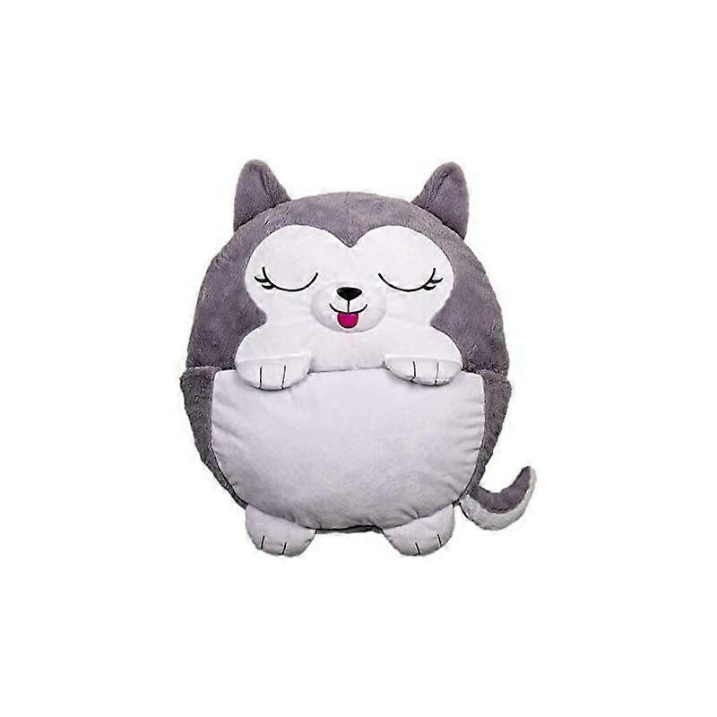 Happy Nappers 2-in-1 Pillow That Transforms into a Sleeping Bag, Husky, Grey, 1 Unit (Pack of 1)