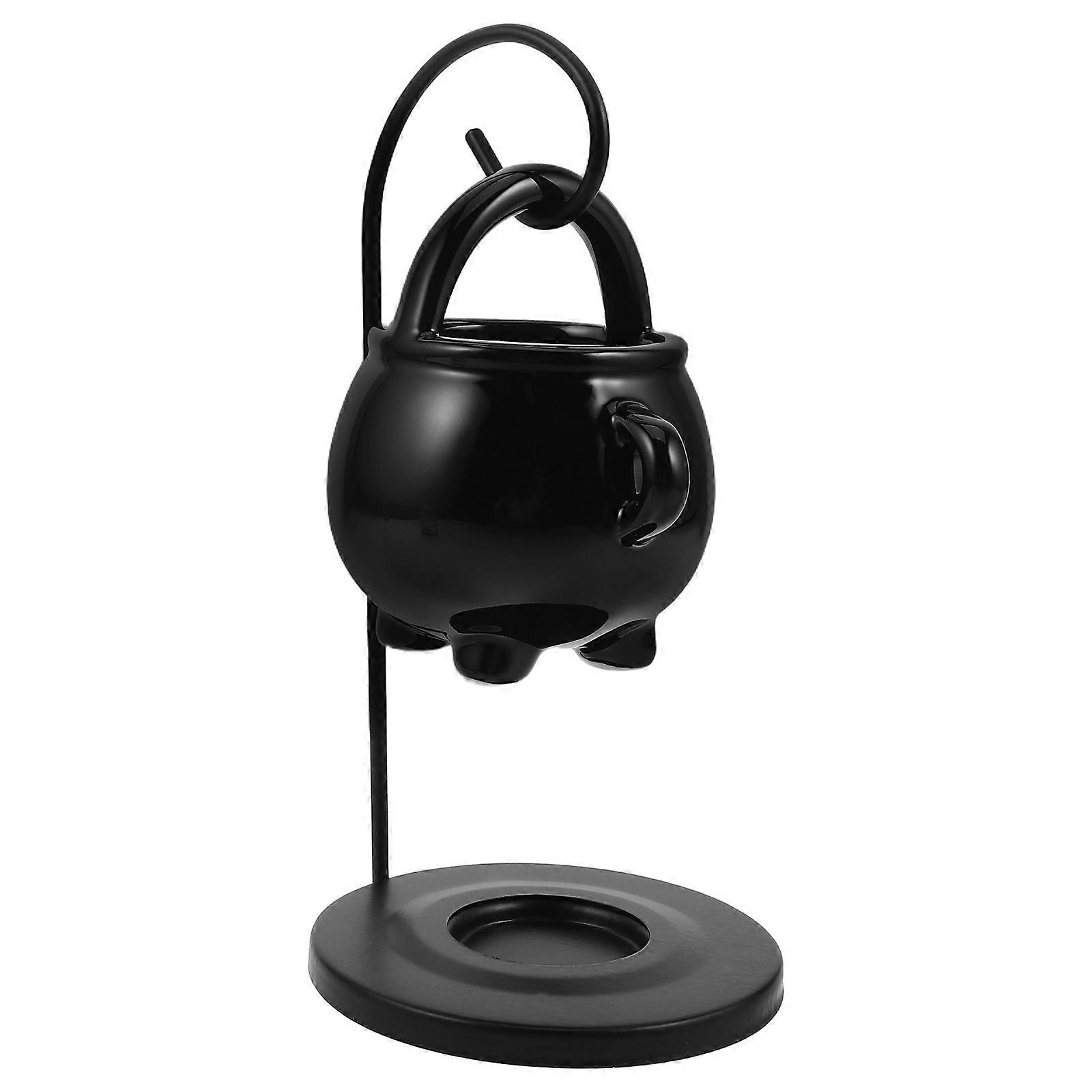 Black Ceramic Wax Melt Warmer Hanging Cauldron for Aromatherapy