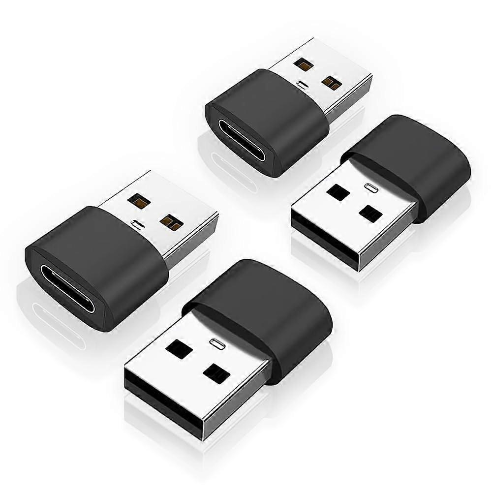 USB C to USB Adapter 4 Pack, Type C Converter Charger for iPhone 17 16 15 14 13, iPad, Compatible with Samsung S22 S23 S24 S25, iWatch