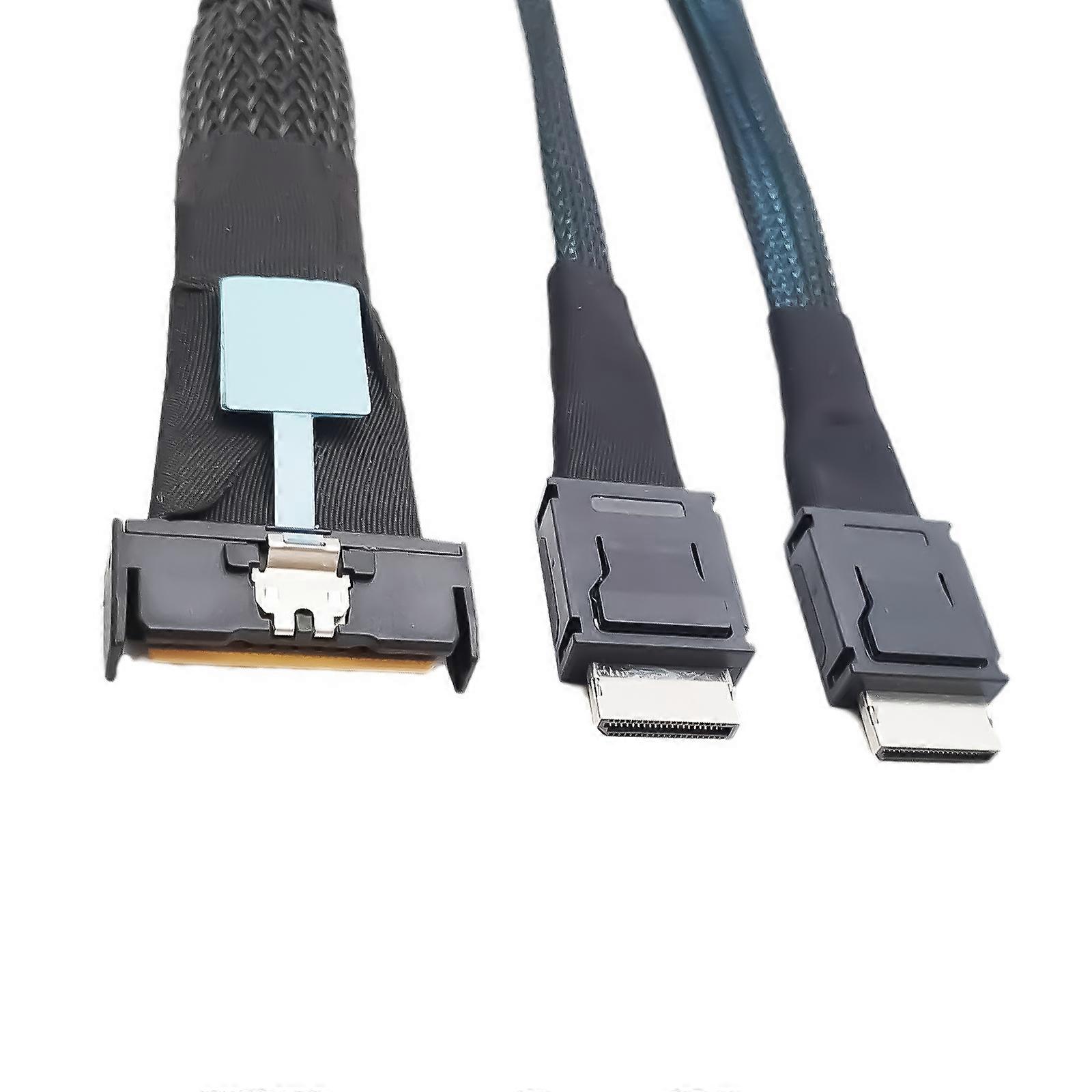 Efficient MCIO 8I 74Pin to 2 SFF 8611 Cable Enhances Stability in Data Transfer Processes Fast Speed Multicolor