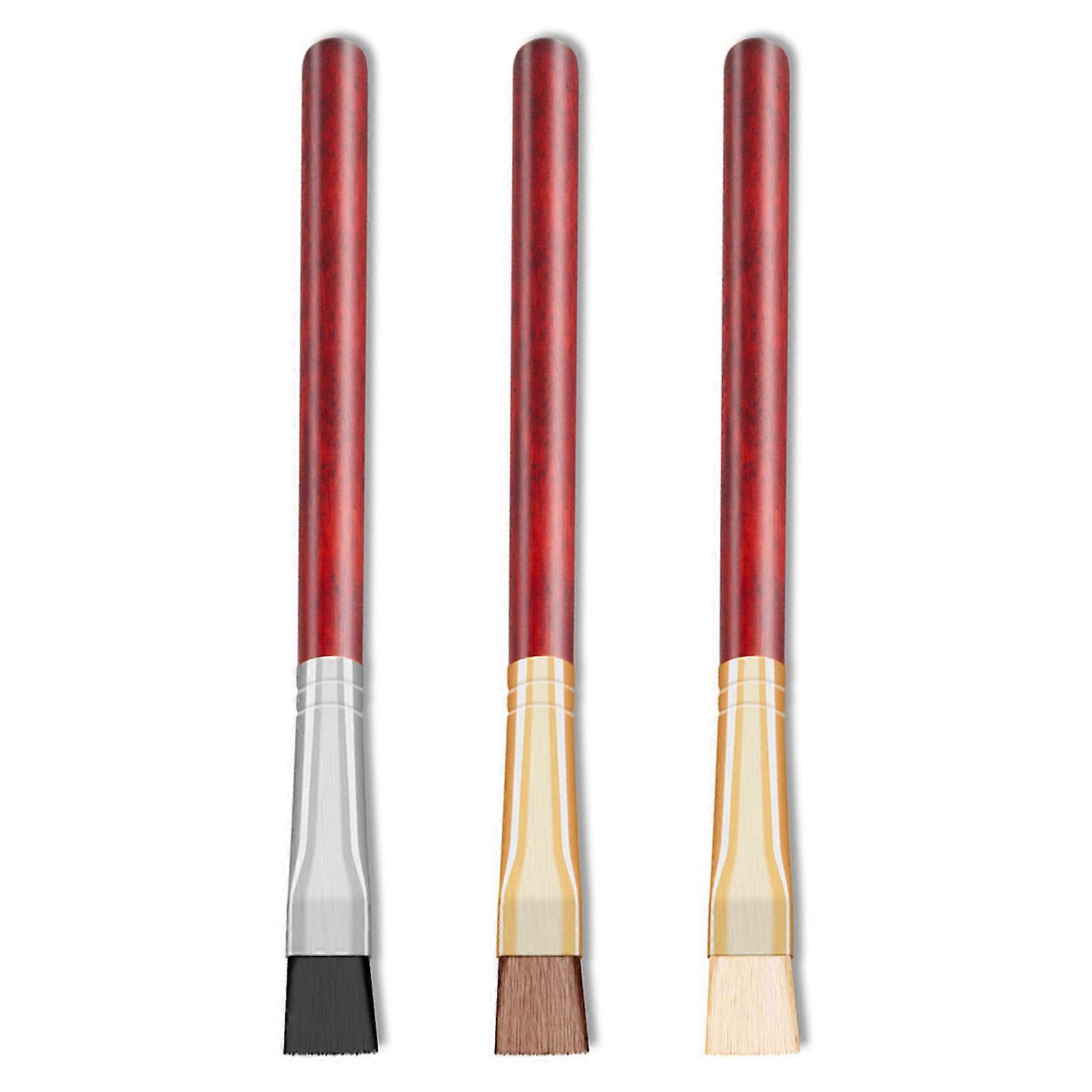 Multipurpose Watchmaker Cleaning Brushes 3 in 1 Featuring Wooden Handle and Strong Fiber Construction for Mechanism Care Multicolor