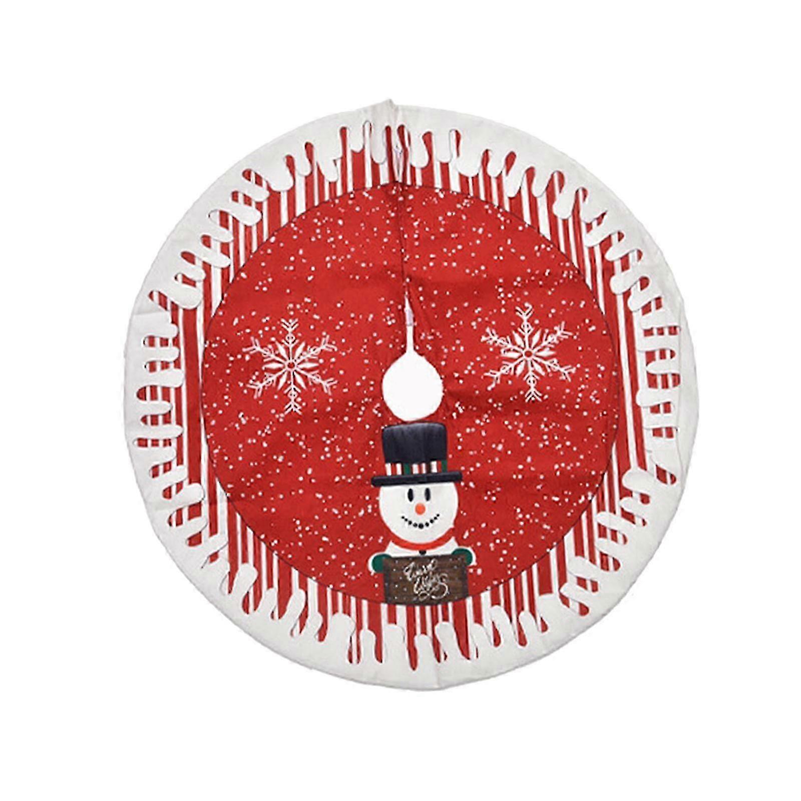 Christmas tree skirt with printed patterns for festive home decor