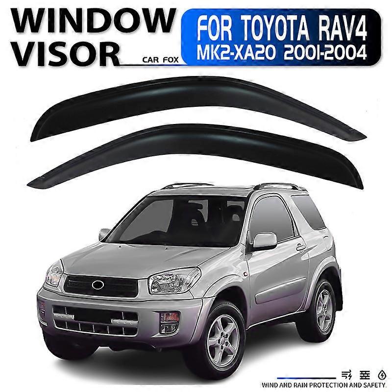 For Toyota RAV4 MK2 XA20 2001-2004 3D Window Visor Vent Shades Ventvisor Wind Deflectors Visors Rain Visor