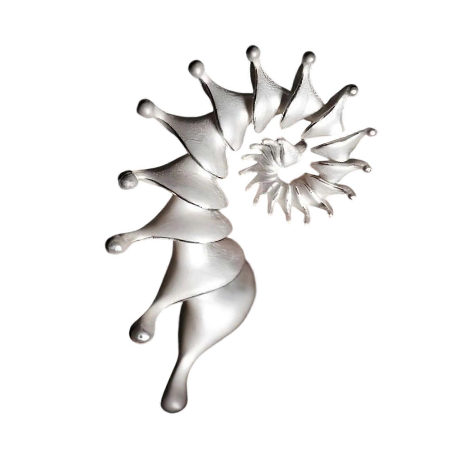 Handmade Brass Conch Earrings With Smooth Finishes Comfortable Stud Design Versatile For Casual Formal Event Multicolor