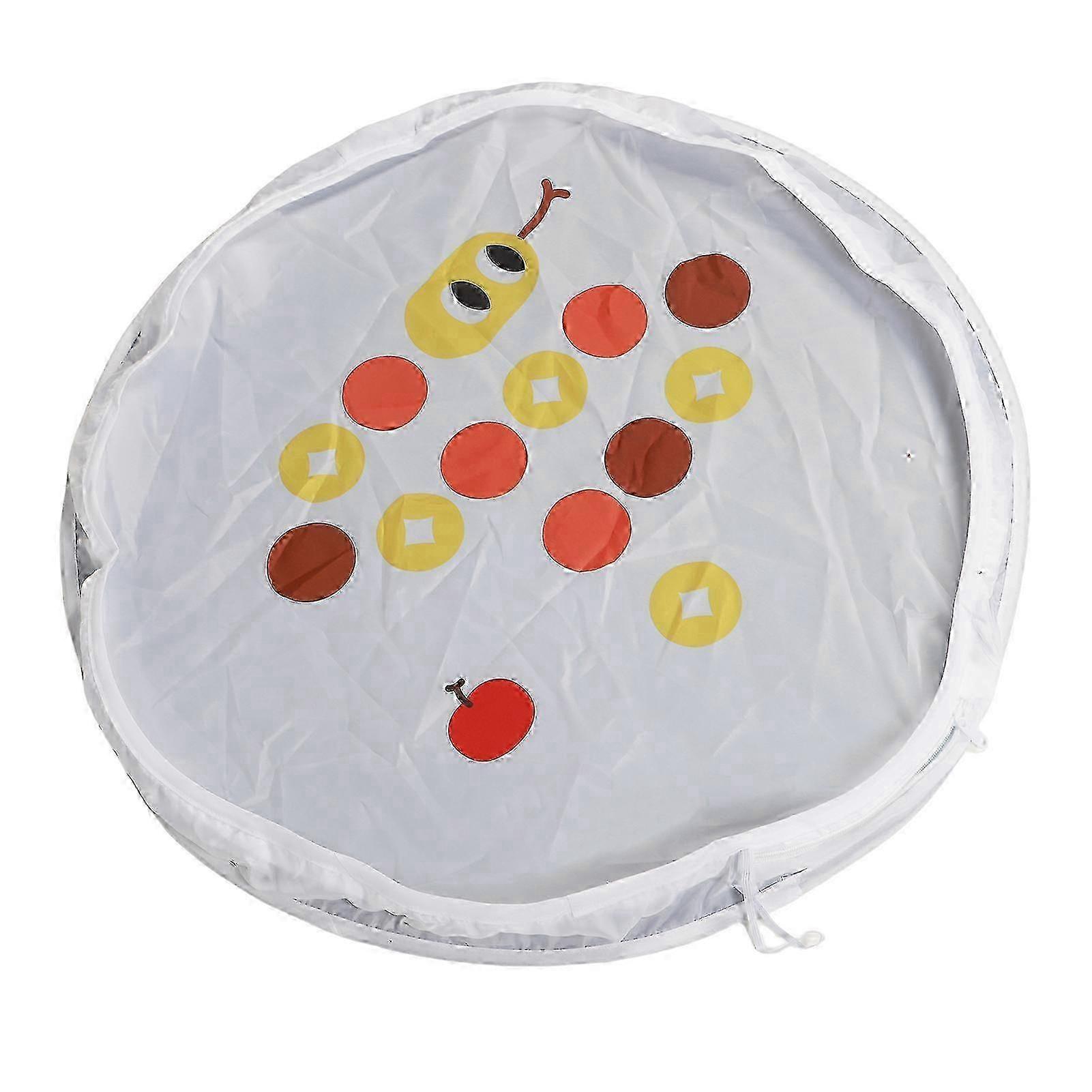 w Automatic Motion Activated Moving Ball Hide Game Fast Rolling Ball Play Mat Interactive Cat Toy for Indoor Home White