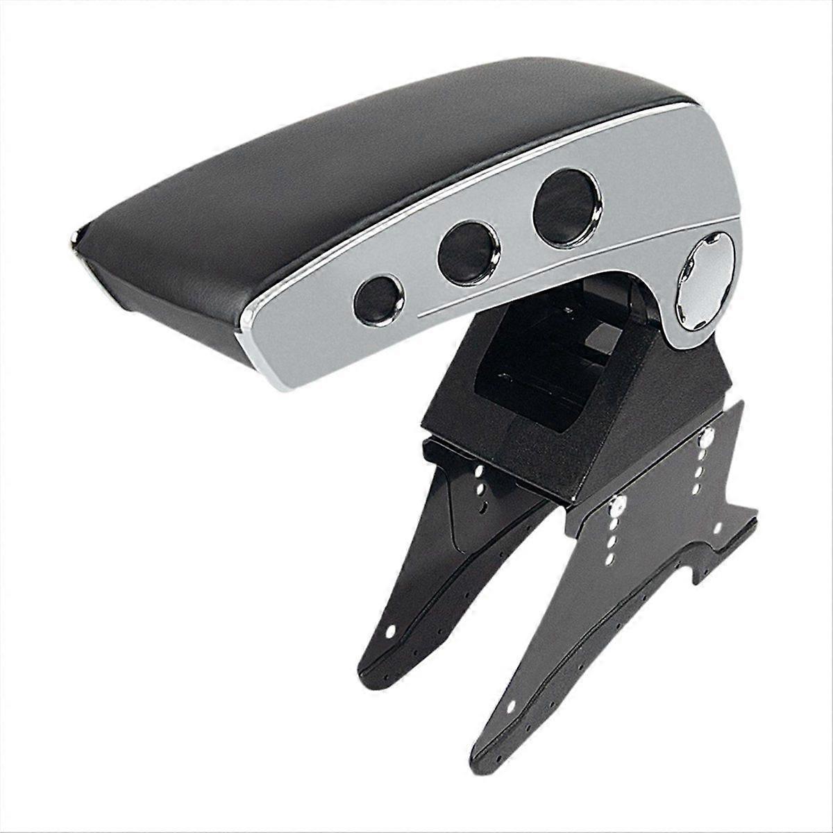 Car Armrest Box Storage Organizer with Rotatable Interior Parts Artificial Leather Center Console Or