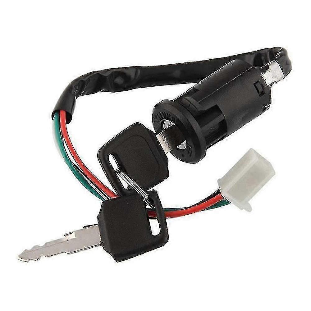 Universal Ignition Switch Key with Wire for Motorcycle & ATV - Starter Accessory