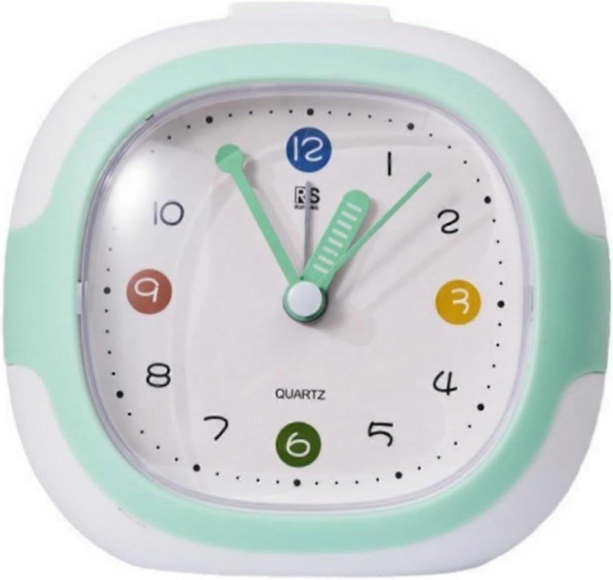 Silent Analog Alarm Clock, Non-Ticking, Battery Operated, Night Light, Easy to Set, Gentle Wake