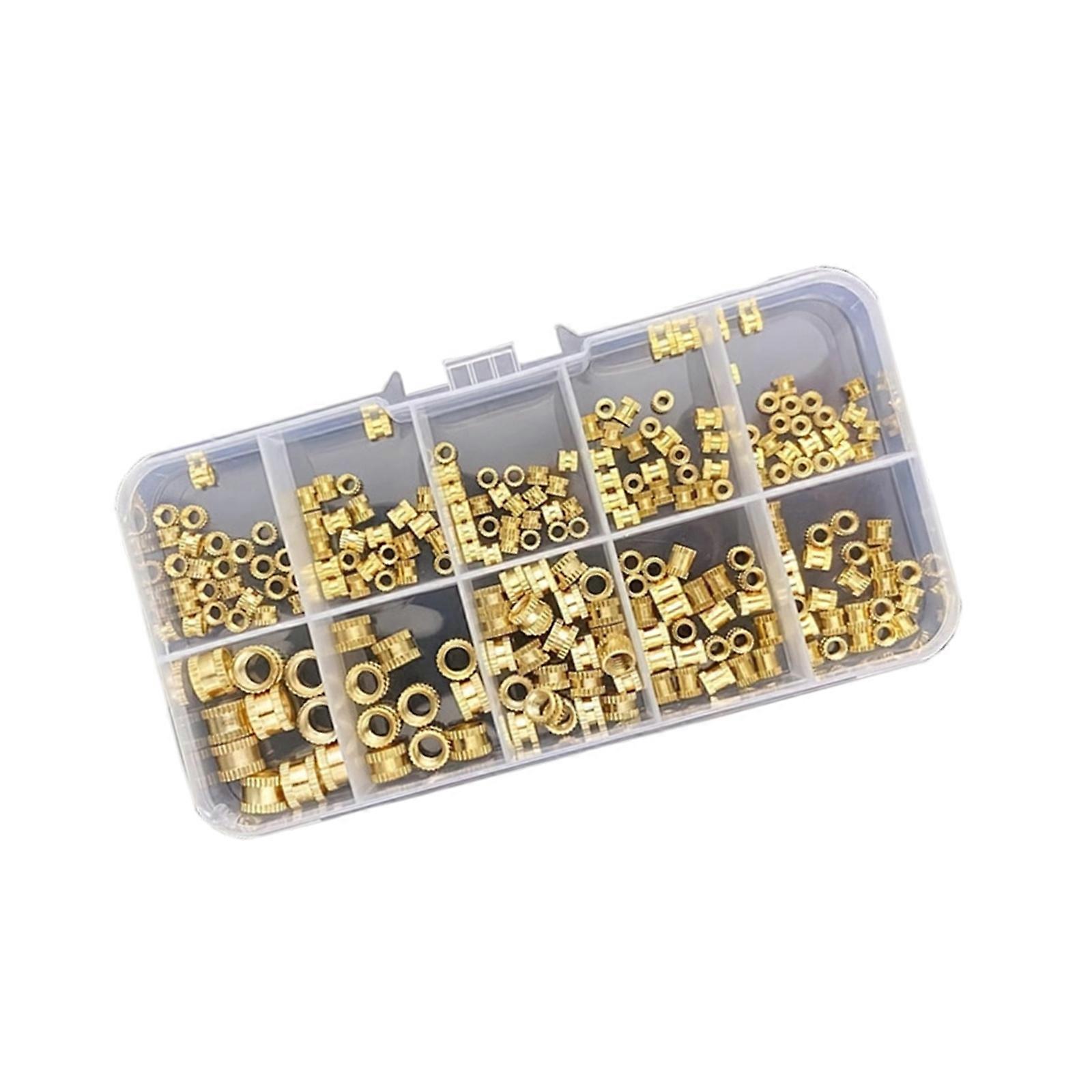 3D Printer Accessories Knurled Threaded Inserts for Resin Models Brass Heat Insert Nuts Rustproof Embedment Nuts Multicolor