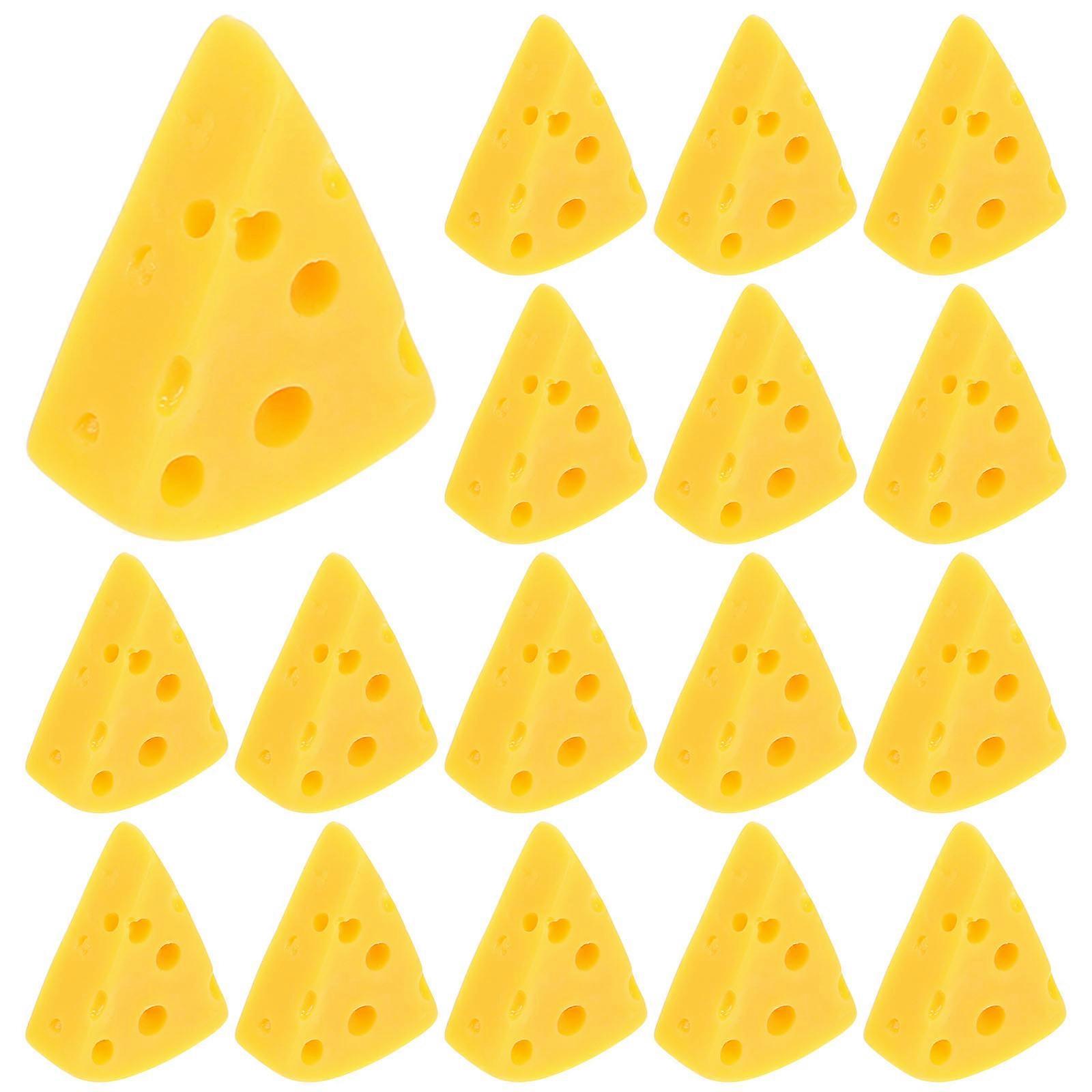 Simulation Triangle Cheesecakes Artificial Cheese Models for Decoration 30Pcs