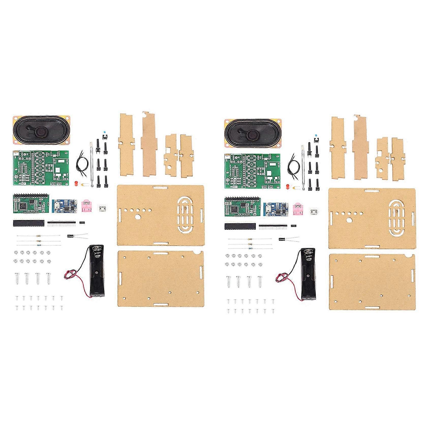 2X FM Radio Kit DIY Soldering Project Adjustable Wireless Receiver LCD Display FM Digital Radio Module DIY Kits