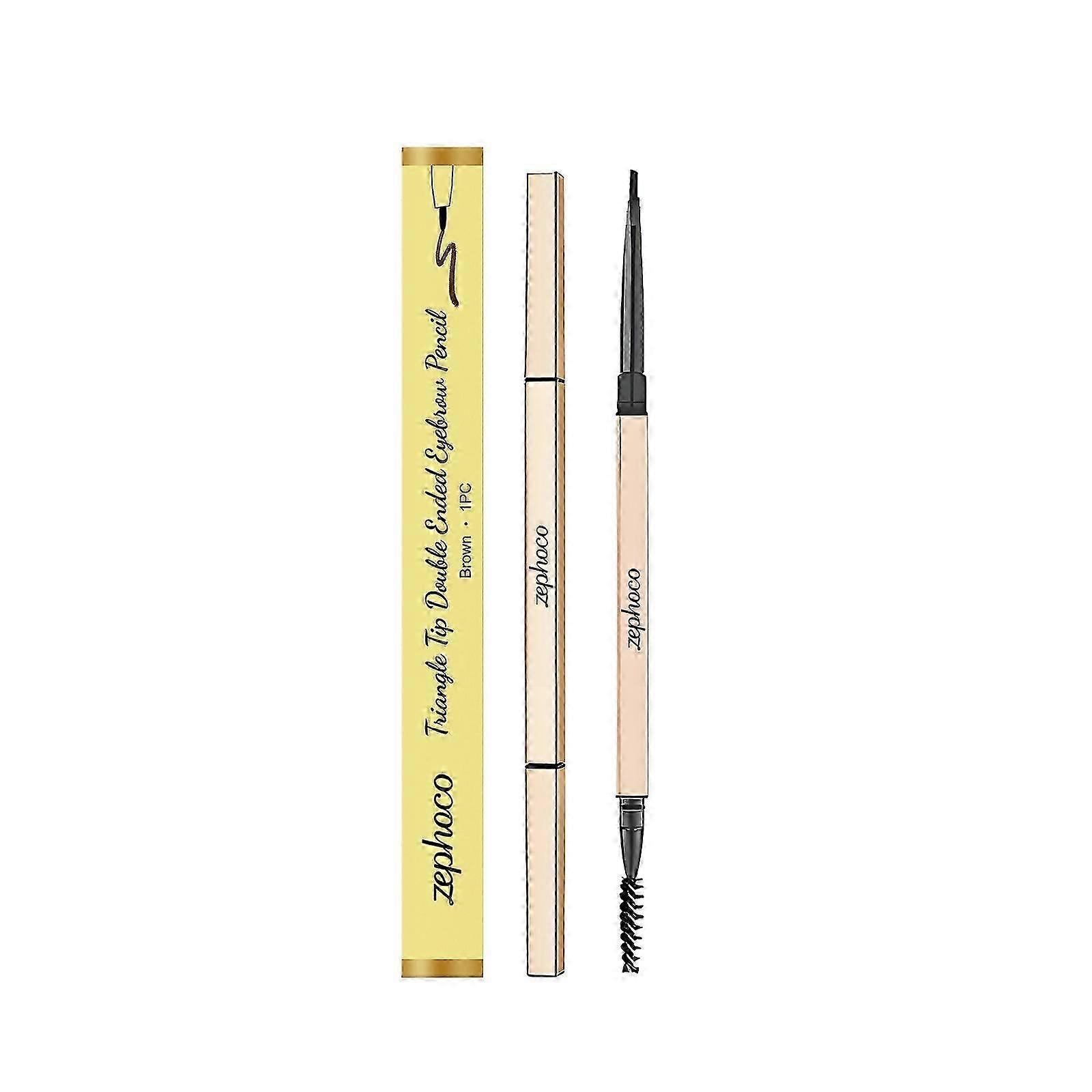 Zephoco Brown Two-In-One Rotating Eyebrow Pencil For Daily Eyebrow Shaping, Three-Dimensional Color Display, Easy Makeup Application, Multiple Uses In