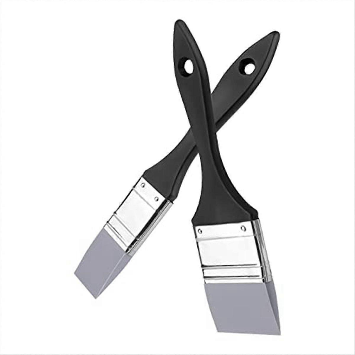 2Pcs Flat Silicone Paint Brushes, Wide & Narrow Silicone Shaper Brush