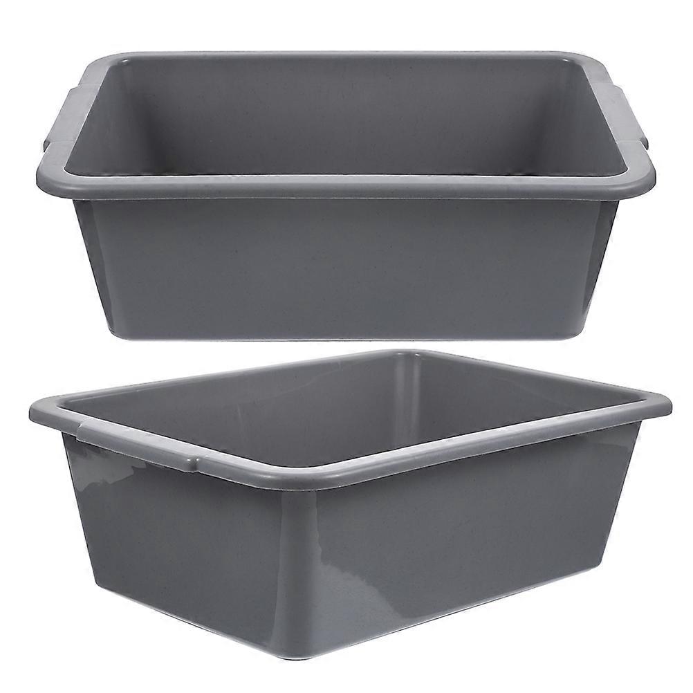 Commercial Tote Tub Plastic Rectangular for Restaurants 2Pcs