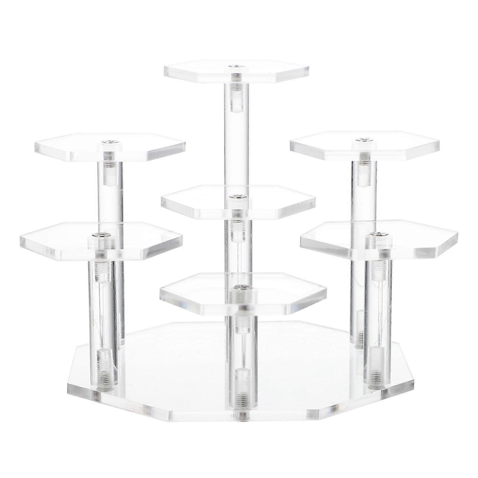 Transparent Acrylic Display Stand for Home 4Pcs Multi-Layer Organizer
