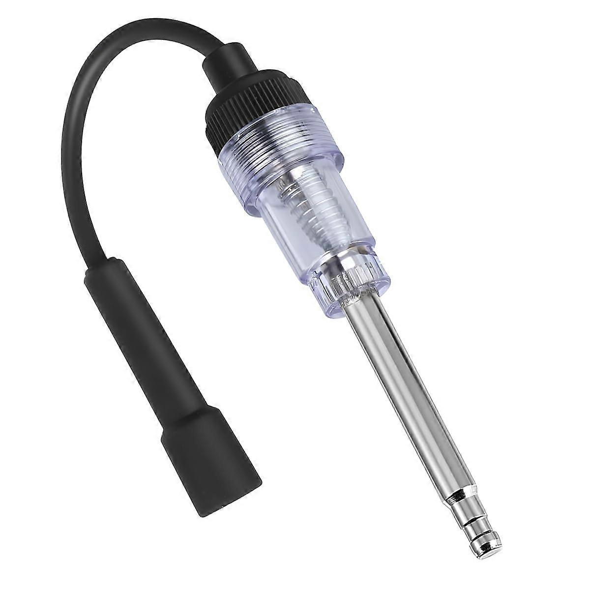 Inline Spark Plug Tester with Light, Universal Ignition Coil Tester for Cars Motorcycles Lawn Mowers