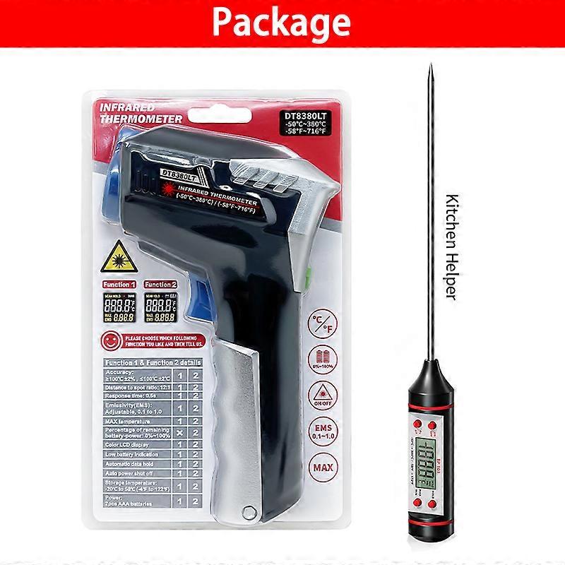 WENMEICE Infrared Thermometers With K-Type Probe Non-contact High Temperature Meter Imager Infrared Laser Thermometer