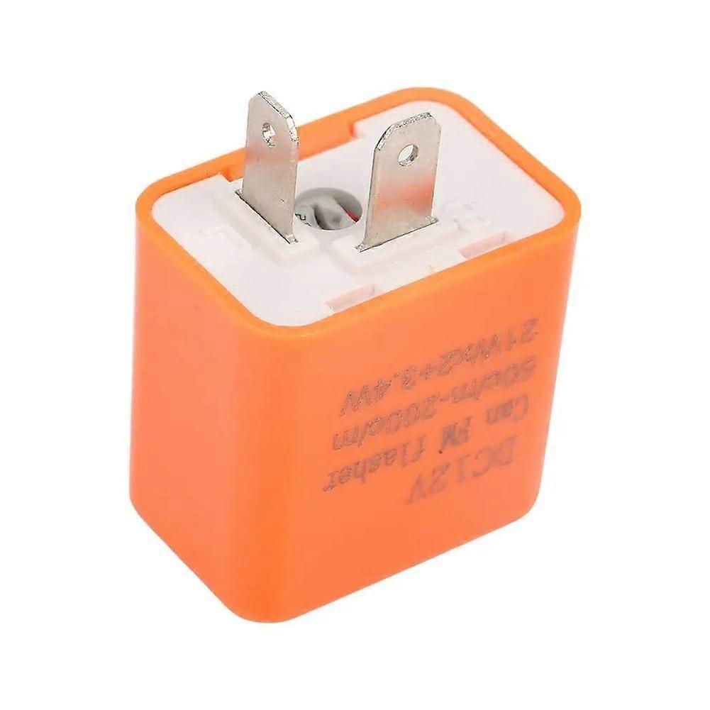 12V 2 Pin Motorcycle Turn Signal Flasher Relay with Durable WearResistant Design