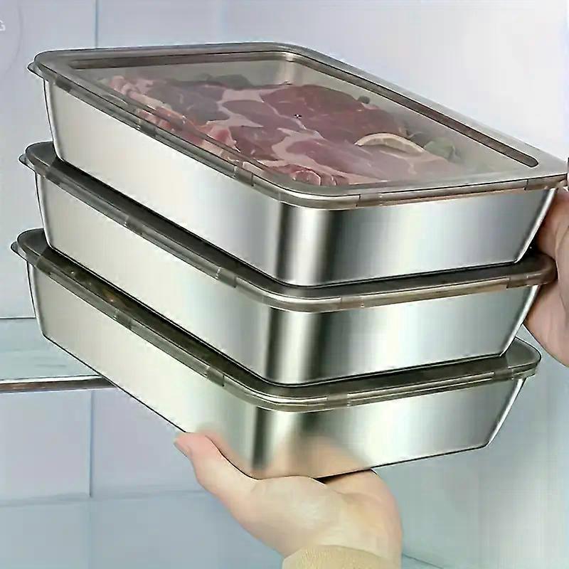 Stainless Steel Food Storage Container Set Stackable Container with Sealed Lids for Meal Preparation and Kitchen Organization