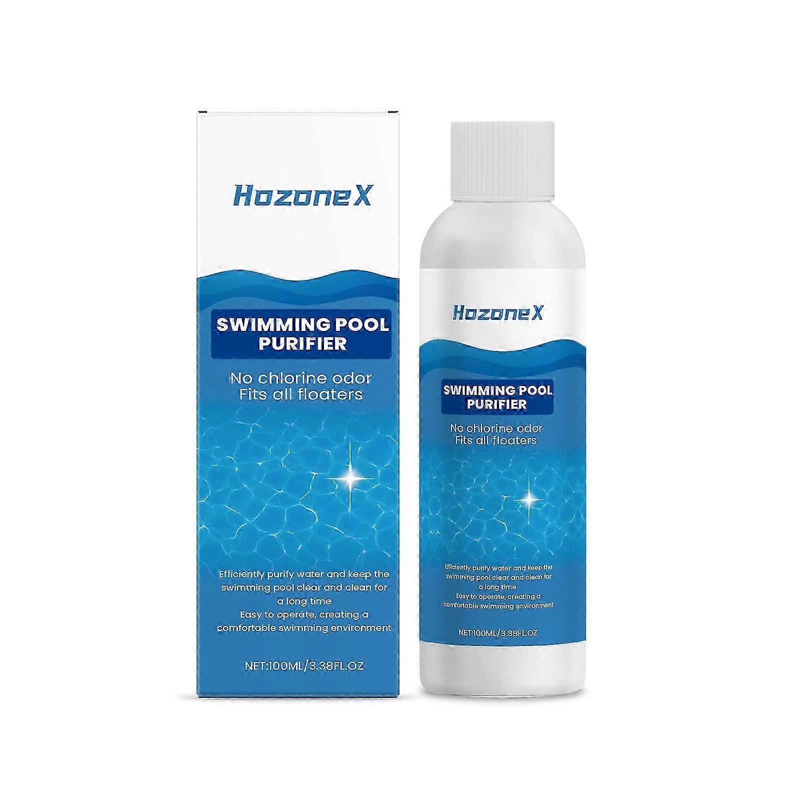 Quick-Acting Odorless Pool Purification Liquid, 100ml, Easy & Safe Water Clarifier