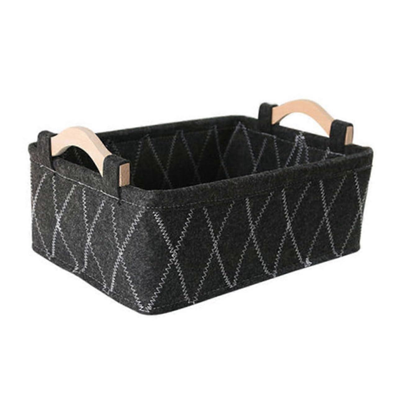 Felt Storage Basket Desktop Organizer for Books and Supplies Clutter Home and Office Use