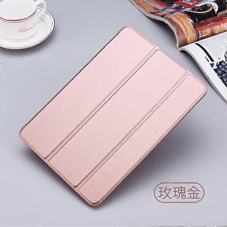 Capa elegante para iPad Pro 2024 de 11 polegadas, cor ouro rosa, totalmente em silicone macio.