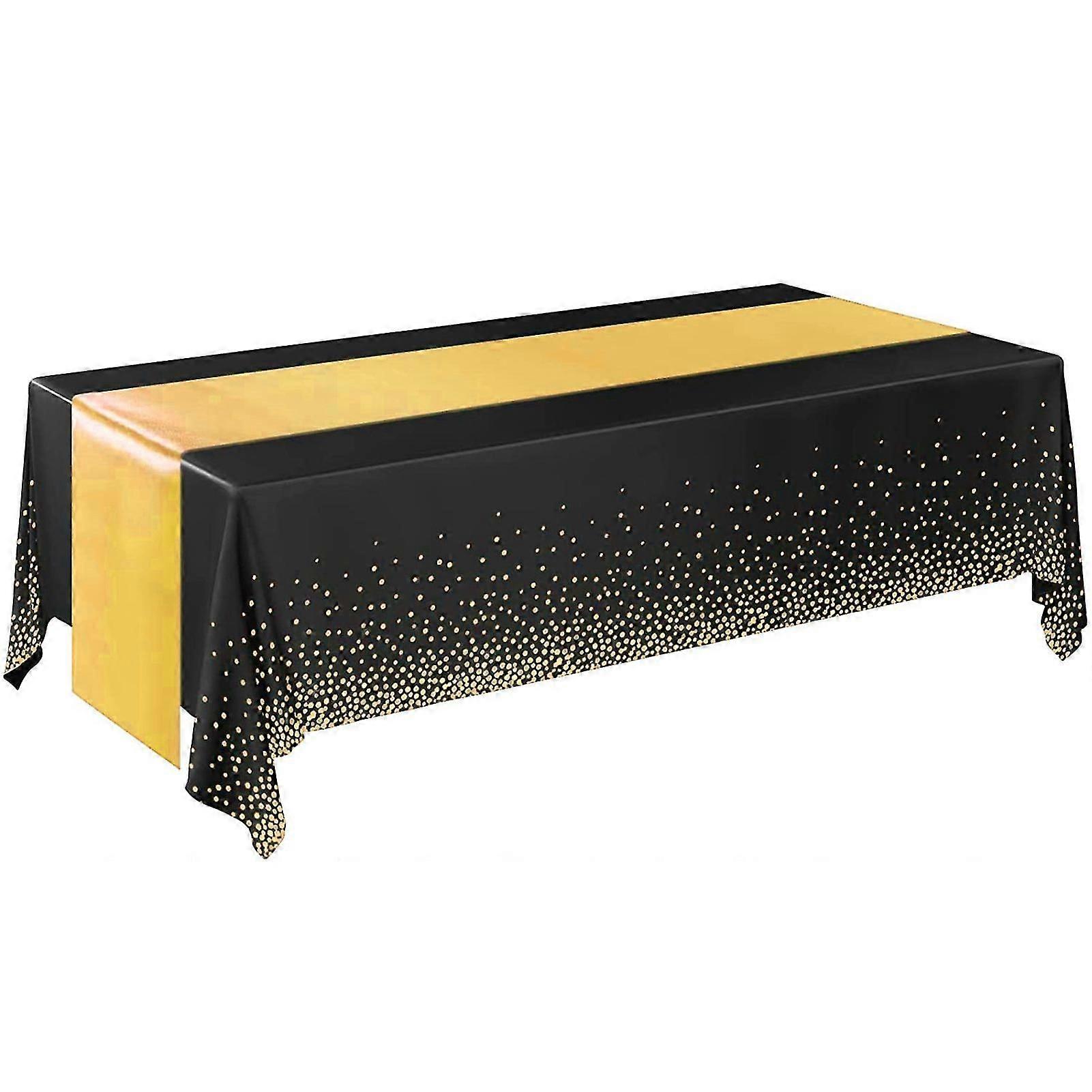 1 Set Table Cover Silky Smooth Printing Wrinkle Free Unfading Table Decoration Waterproof Tablecloth And Satin Table Runner Set Home Use