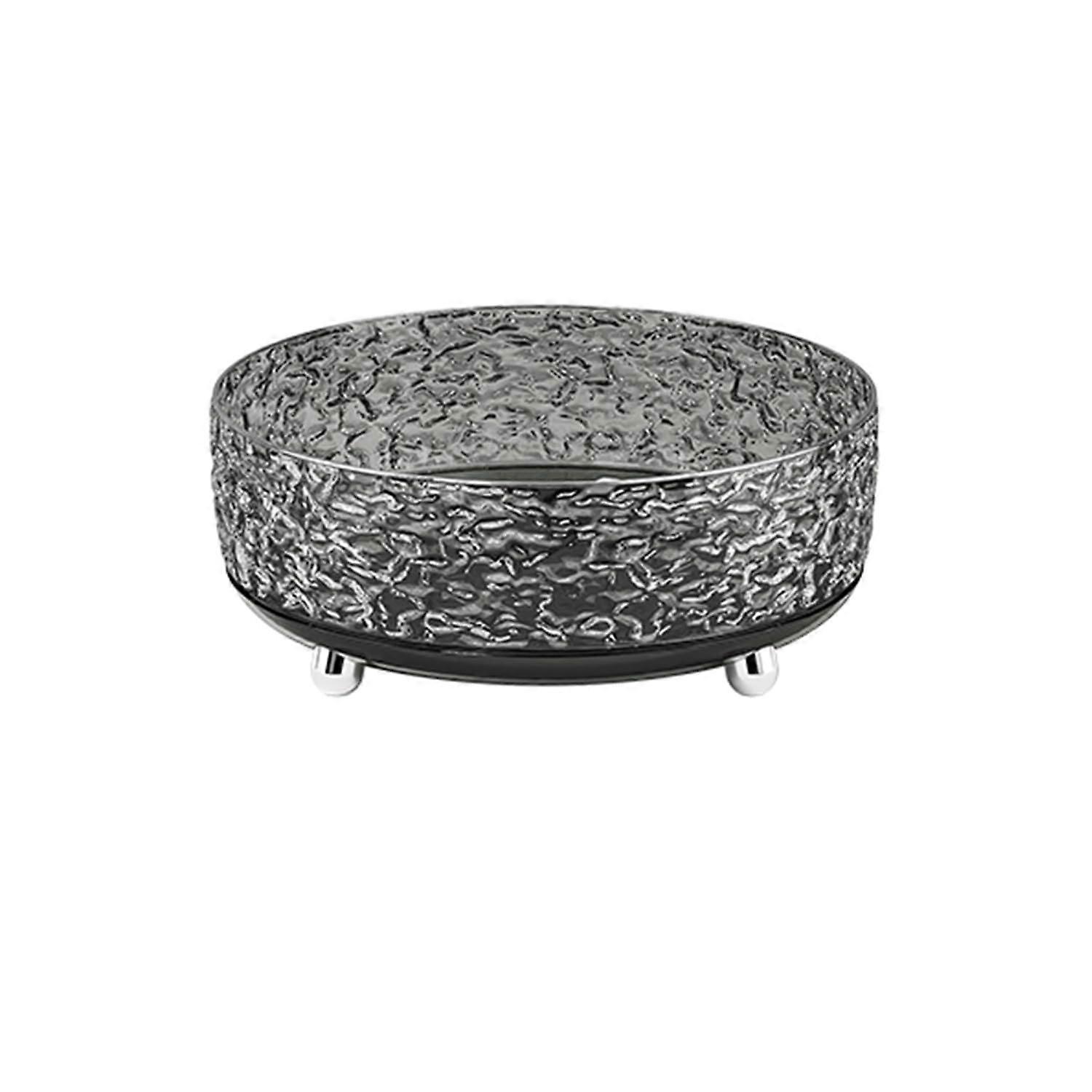Makeup Organizer Lazy Susan with 360° Smooth Rotation, Large Capacity Vanity Storage Tray Gray 9in