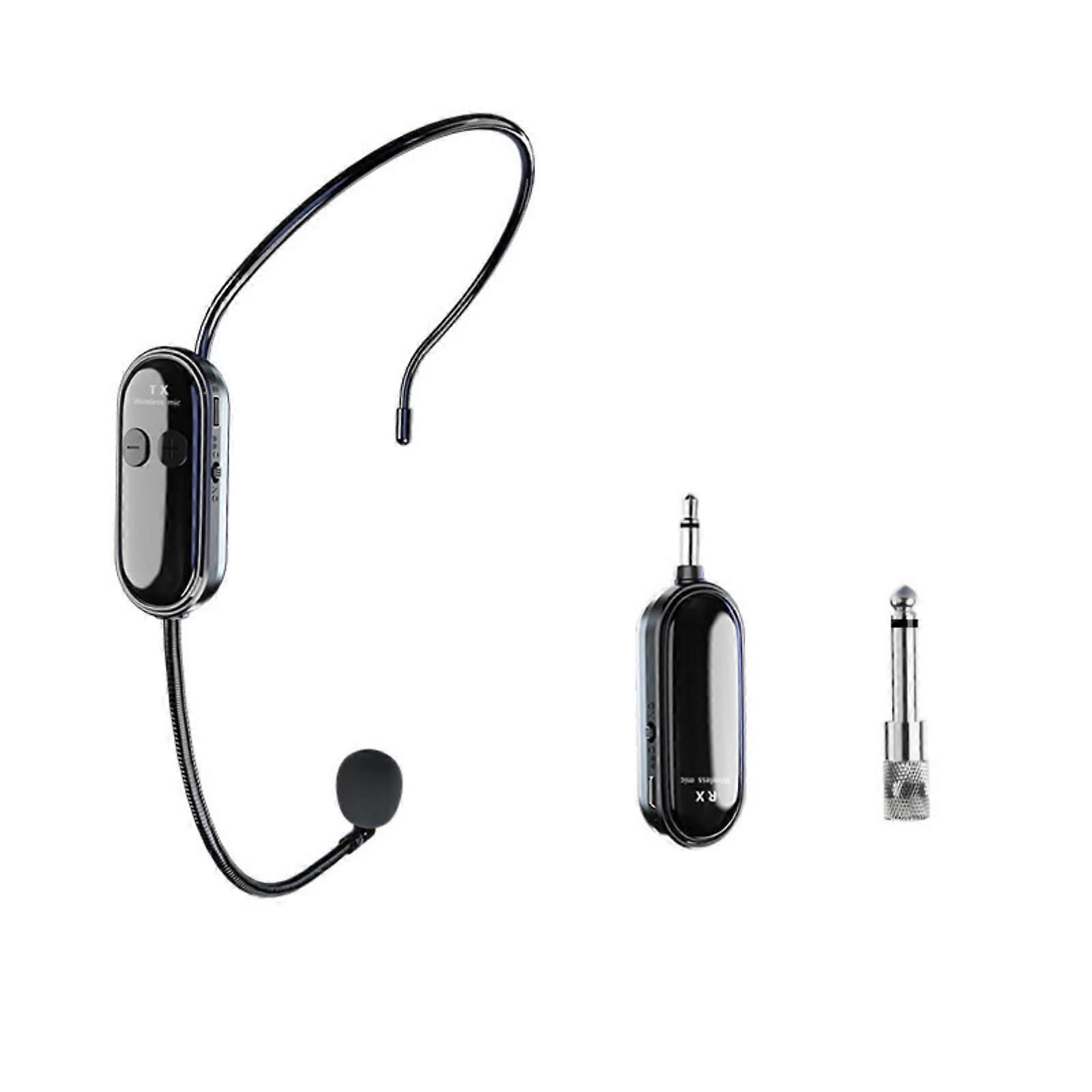 Wireless Microphone Headset 2.4GHz Noise Cancelling  Sensitivity Mic for Karaoke and Presentations