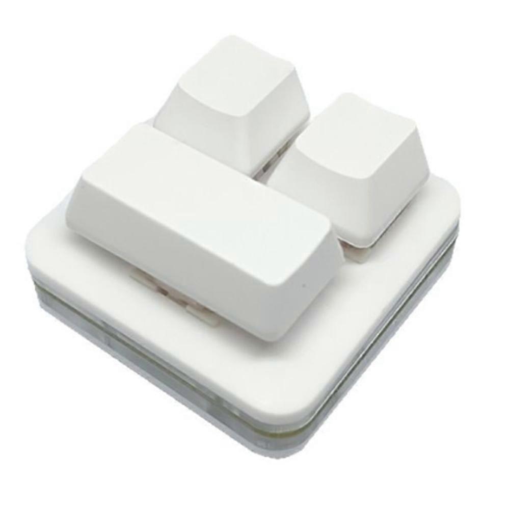 3-Key Double Row Mini Keyboard Recording Mute Dustproof Mechanical Keyboard Copy Paste Custom Shortcut Key
