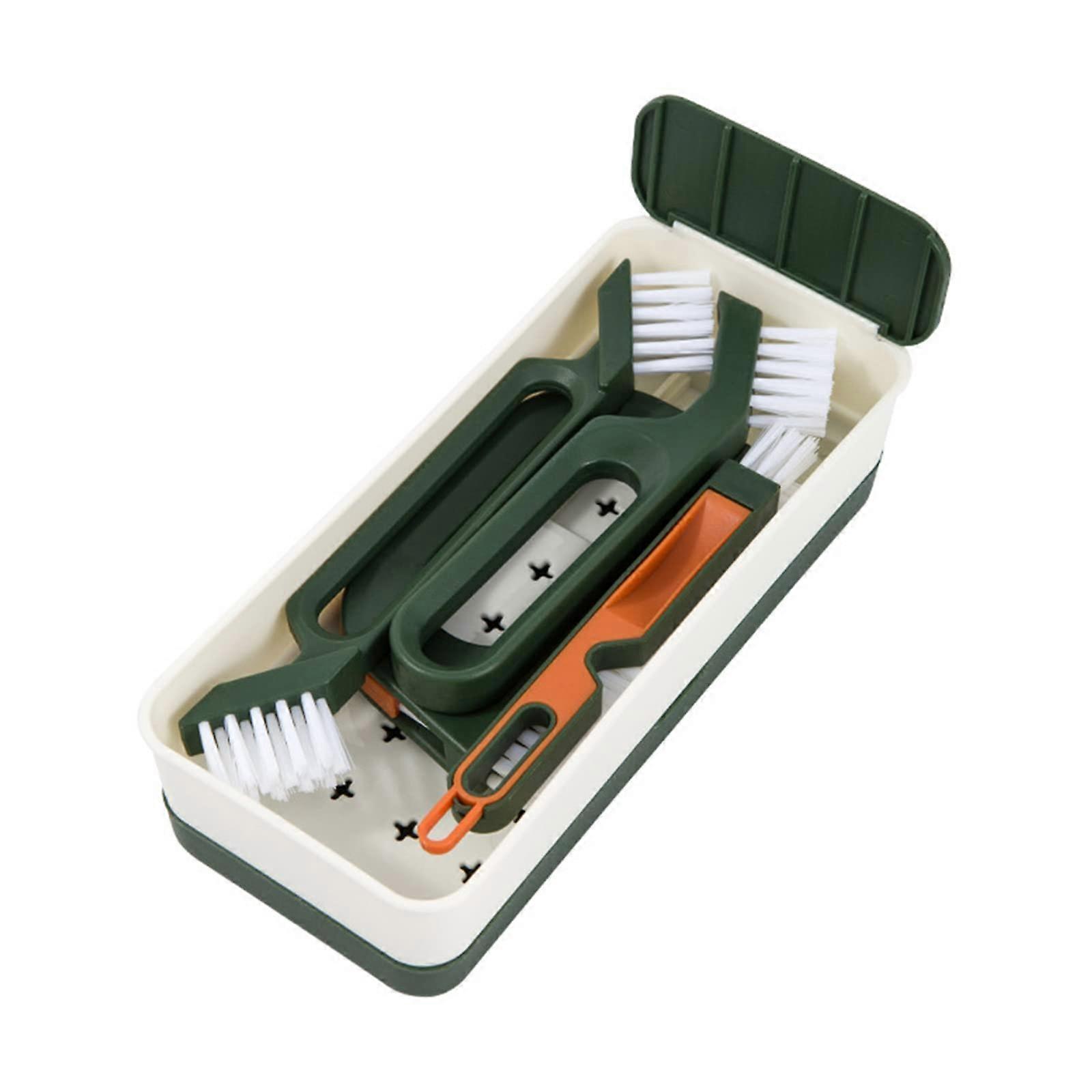 Crevice Cleaning Brush with Scraper for Tile Gaps, Window Tracks and Narrow Corner Spaces