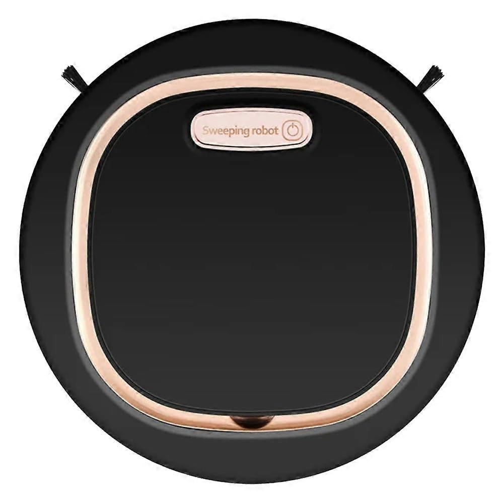 Wireless Robot Vacuum Cleaner for Home 3in1 Sweeping Mopping USB Fast Charging Black