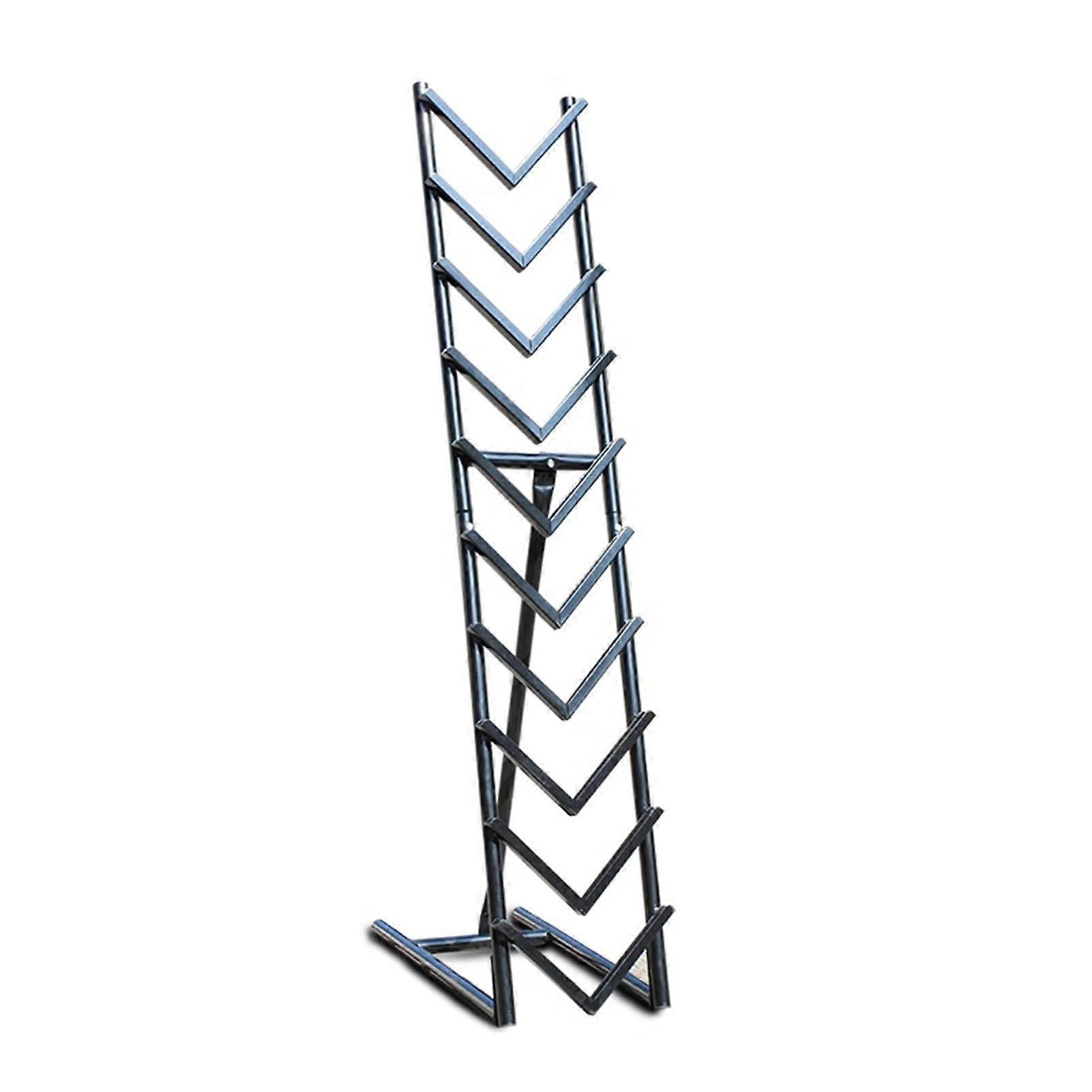 Floor Tile Display Stand with VShaped Slot and Stable Triangular Base, Black Sample Rack 27x53x140cm
