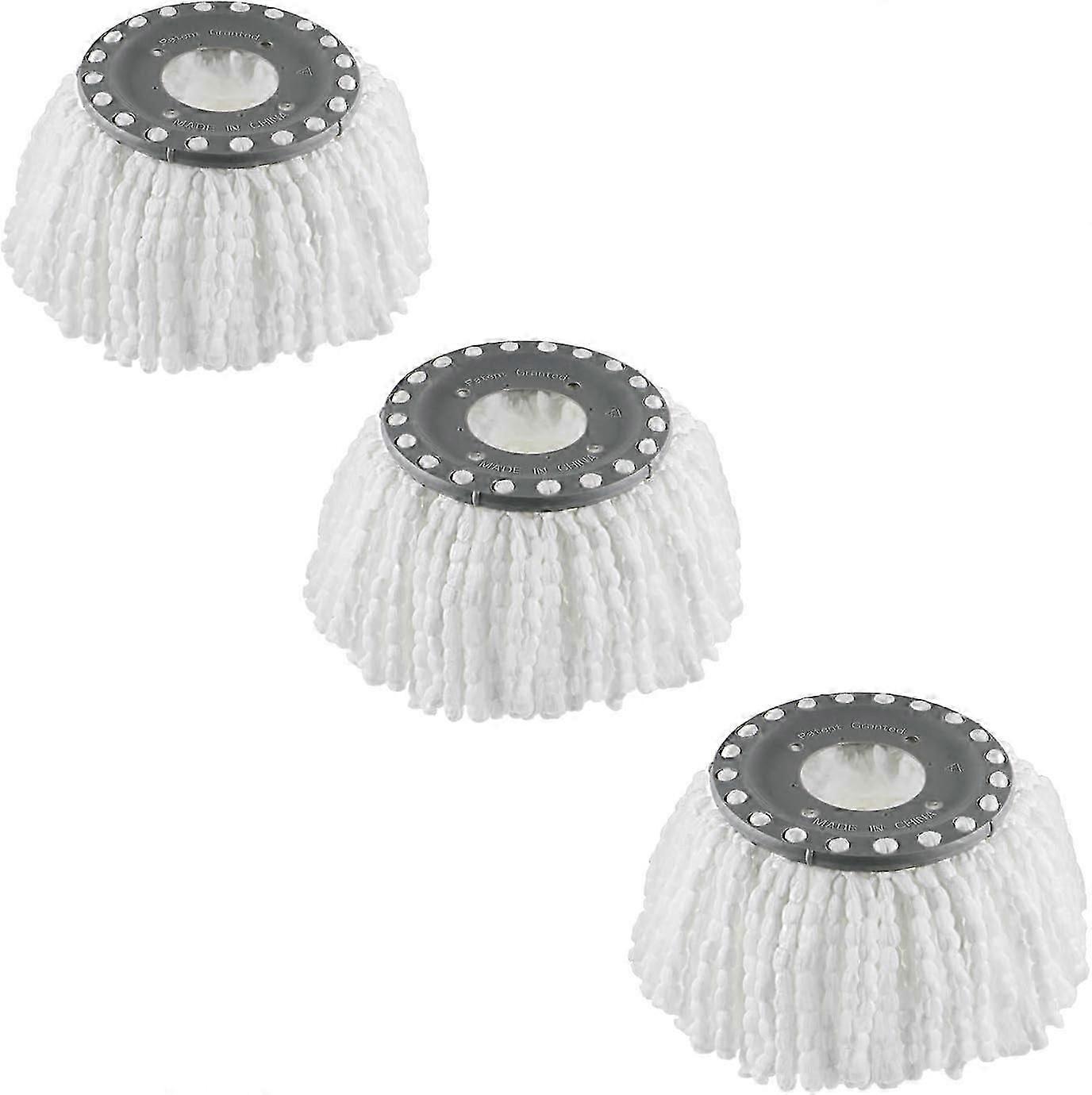 3 Pack Premium Replacement Mop Heads Refill for 360 Rotating Round Spin Magic Mop
