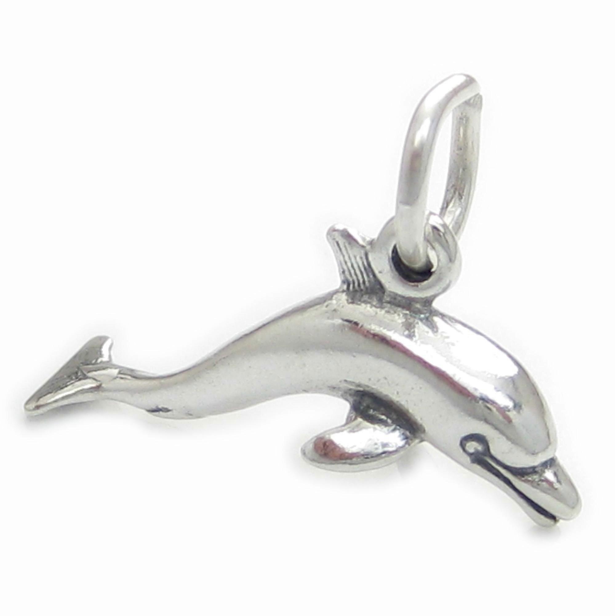 Dolphin sterling silver charm .925 x 1 Dolphins charms E