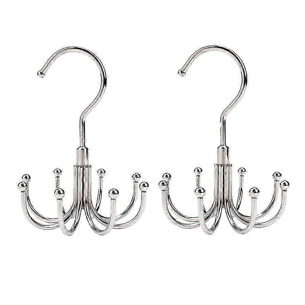 2-Piece Belt Organizer, Belt Storage, Silver