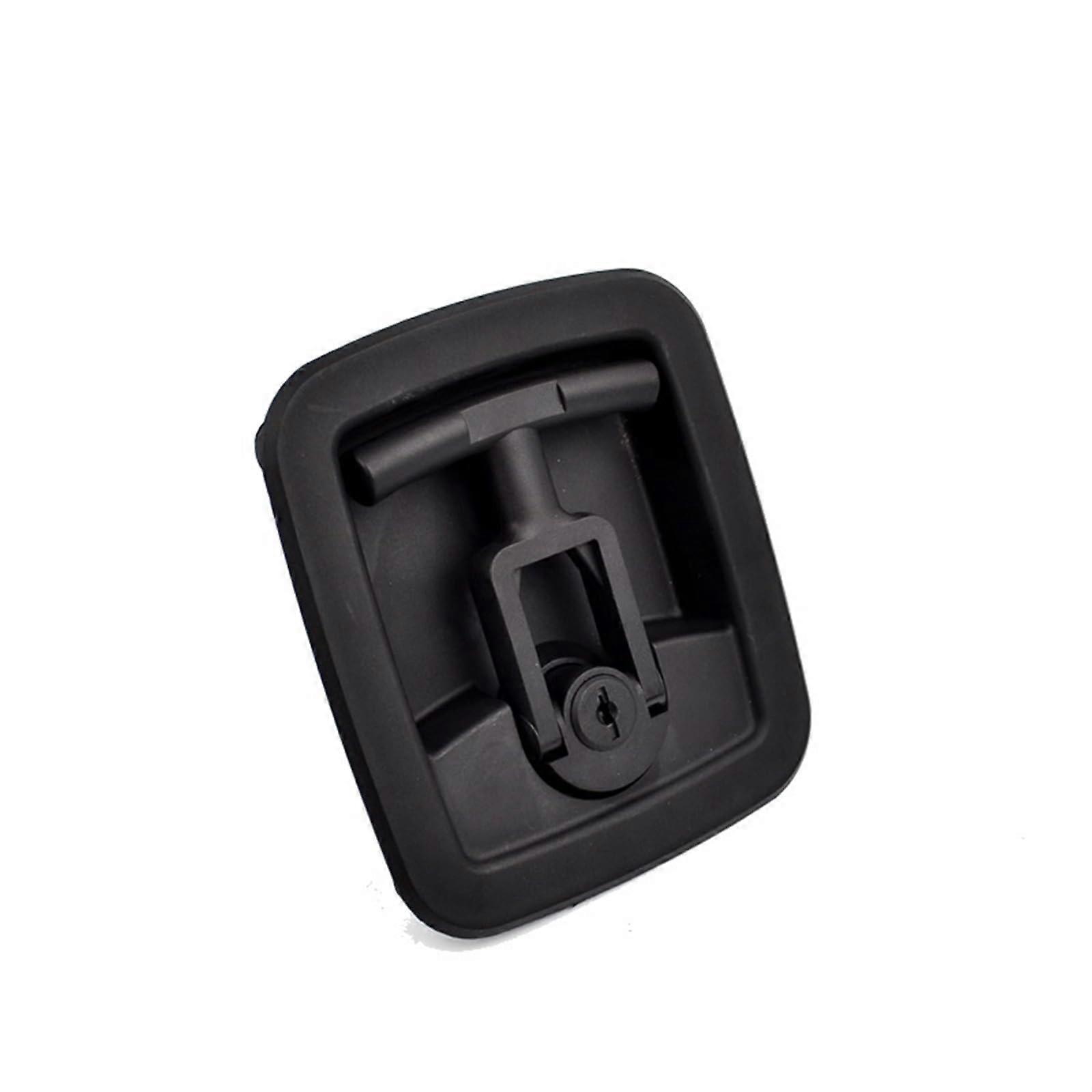 Black Steel Bolt Cabinet Lock with Handle Pull for Secure Industrial Panel or Container 1Pcs