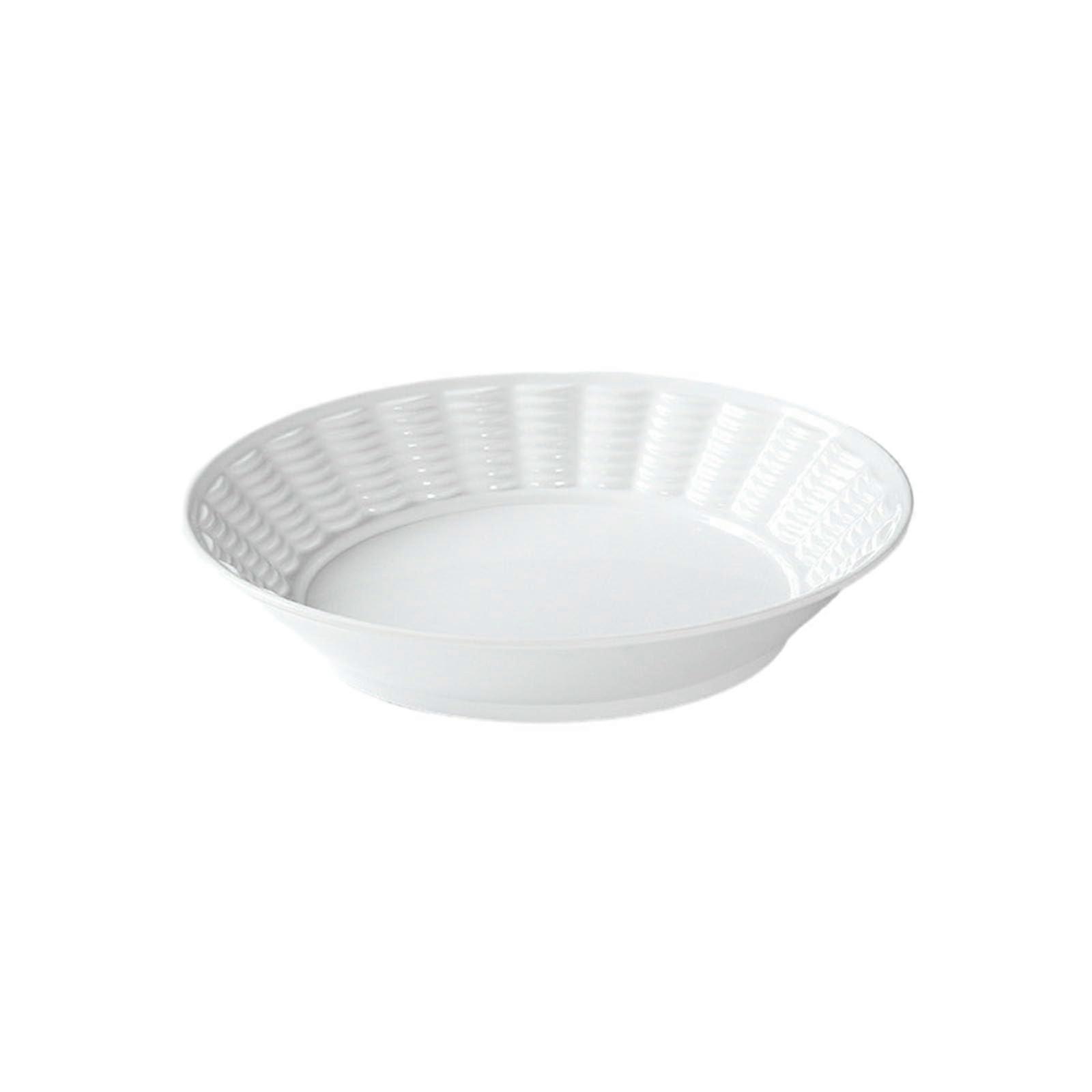 Ceramic Dinner Plate Microwave Dishwasher Safe Scratch Resistant White Porcelain Buffet Serving Plate
